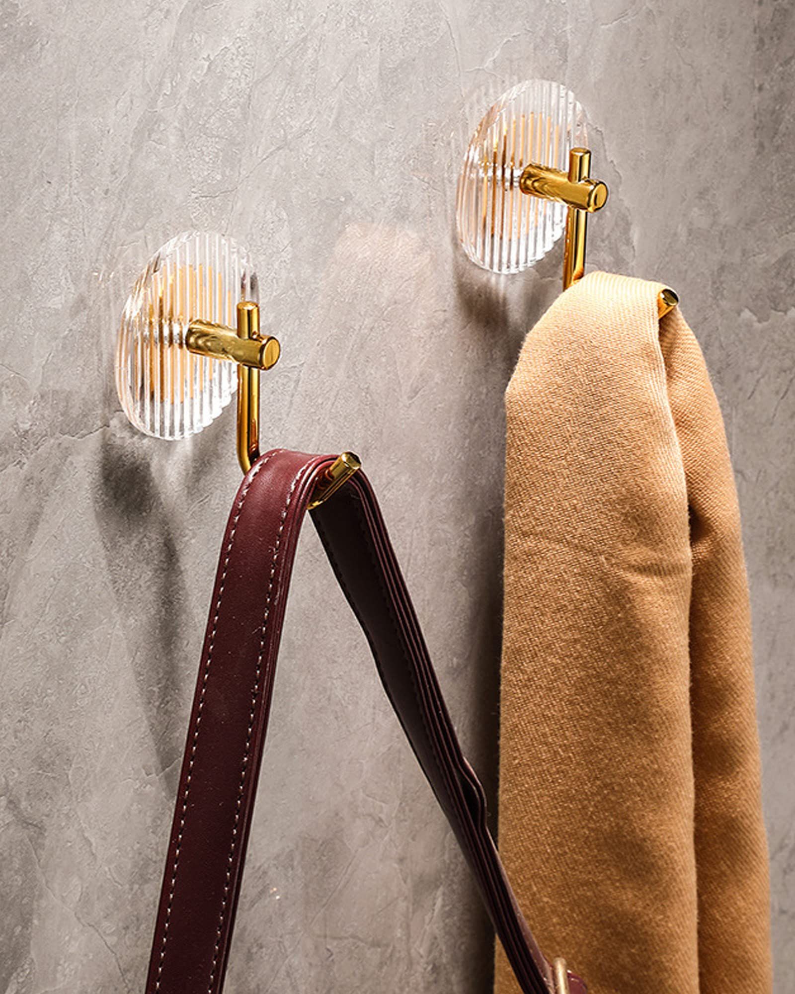 Acrylic Gold Wall Hooks,Acrylic Wall Mounted Hooks,Gold Acrylic Towel Robe view 3