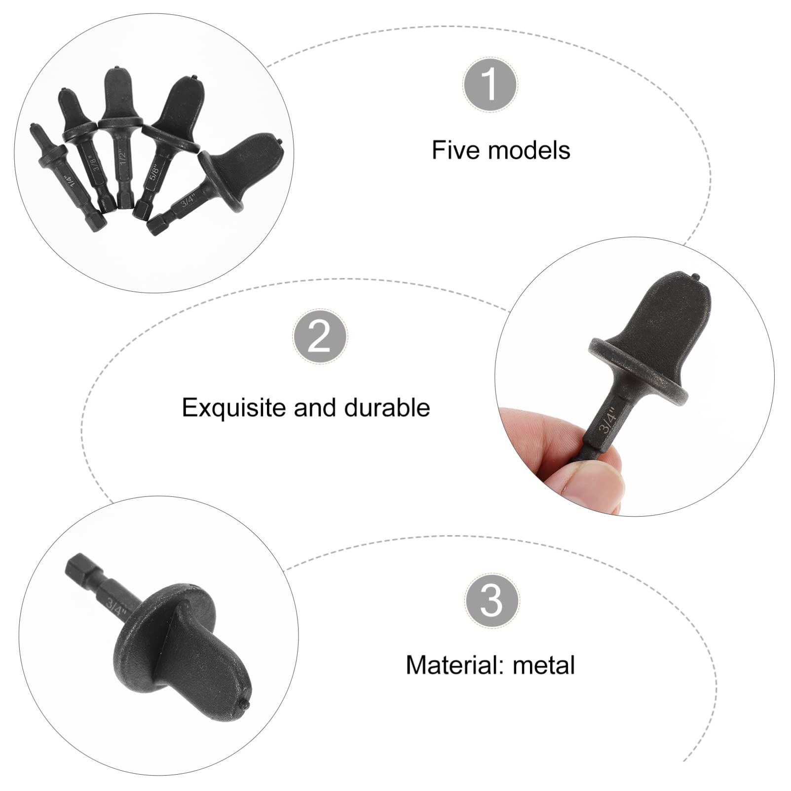 HVAC Copper Tube Flaring Tool 5PC Drill Bit Set view 2
