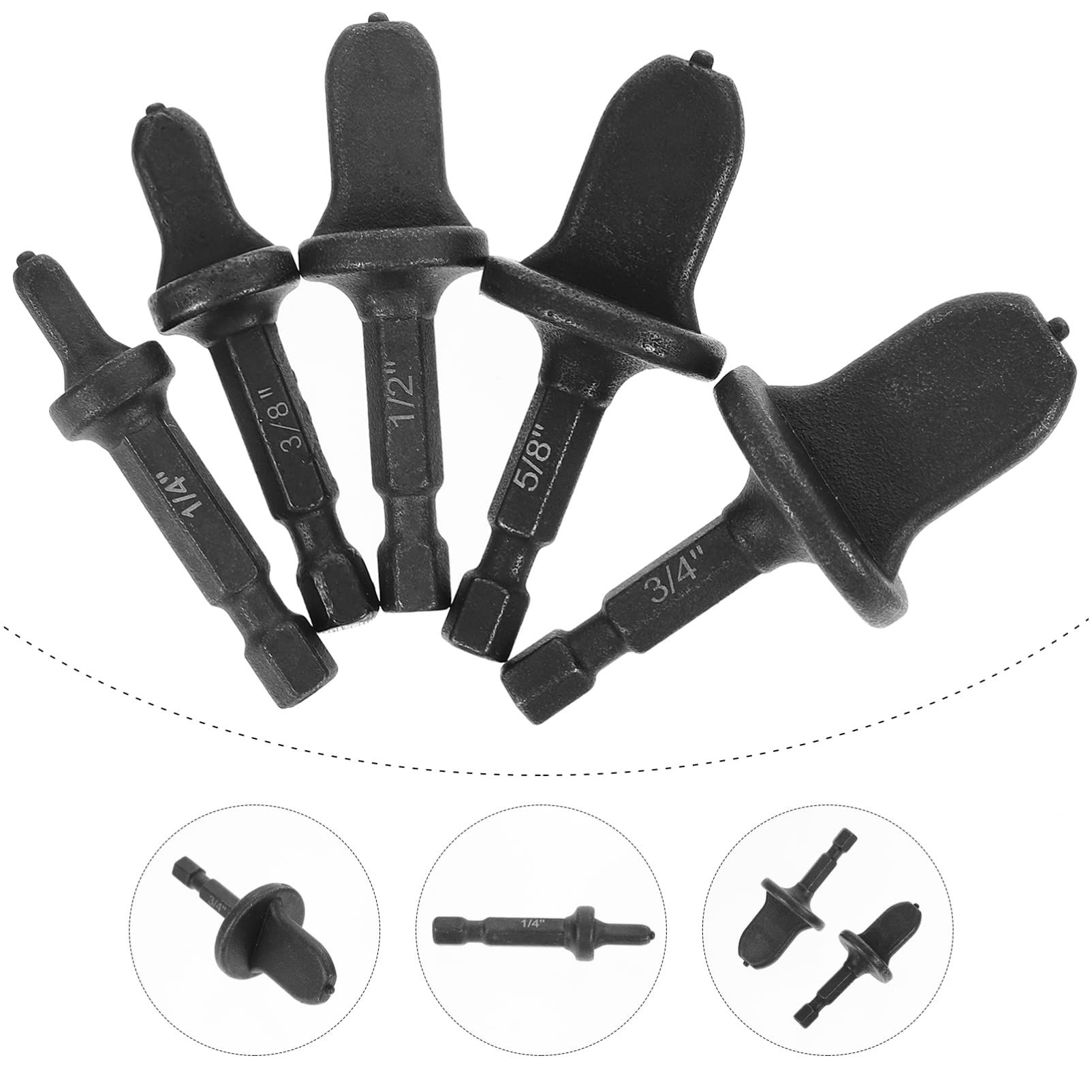 HVAC Copper Tube Flaring Tool 5PC Drill Bit Set view 4