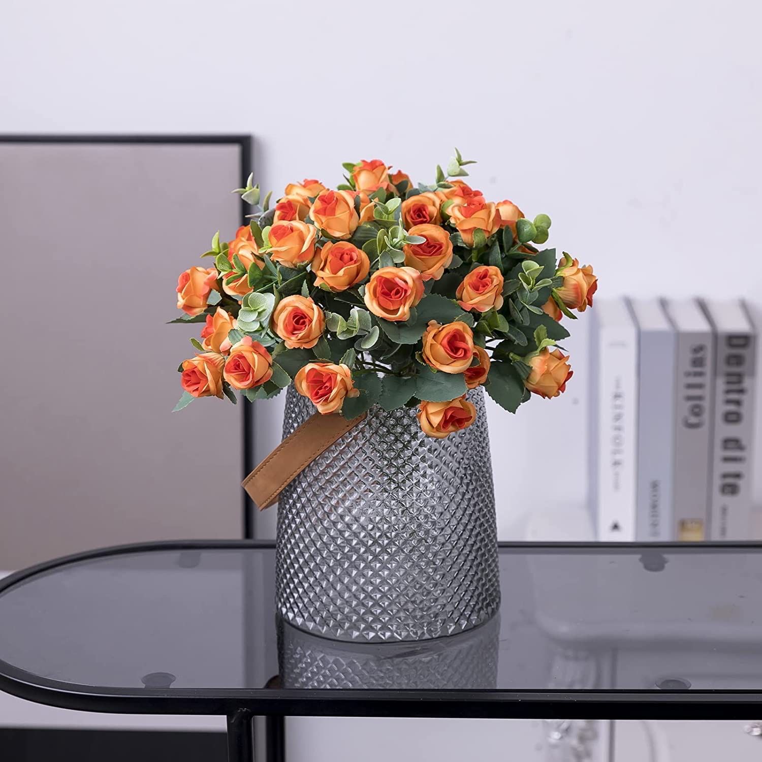 Artificial Flowers , Fake Mini Rose Silk Faux Flowers, Fake Roses Silk Flowers view 2