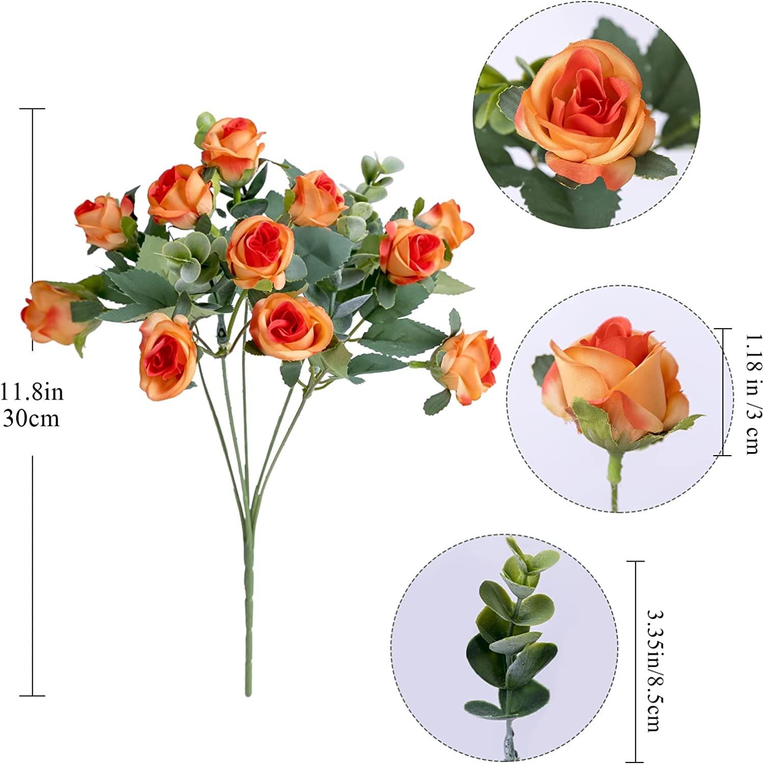 Artificial Flowers , Fake Mini Rose Silk Faux Flowers, Fake Roses Silk Flowers view 4
