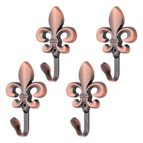 Decorative Wall Hanging Coat Hooks Zinc Alloy Curtain Tieback Holders Screws view 5