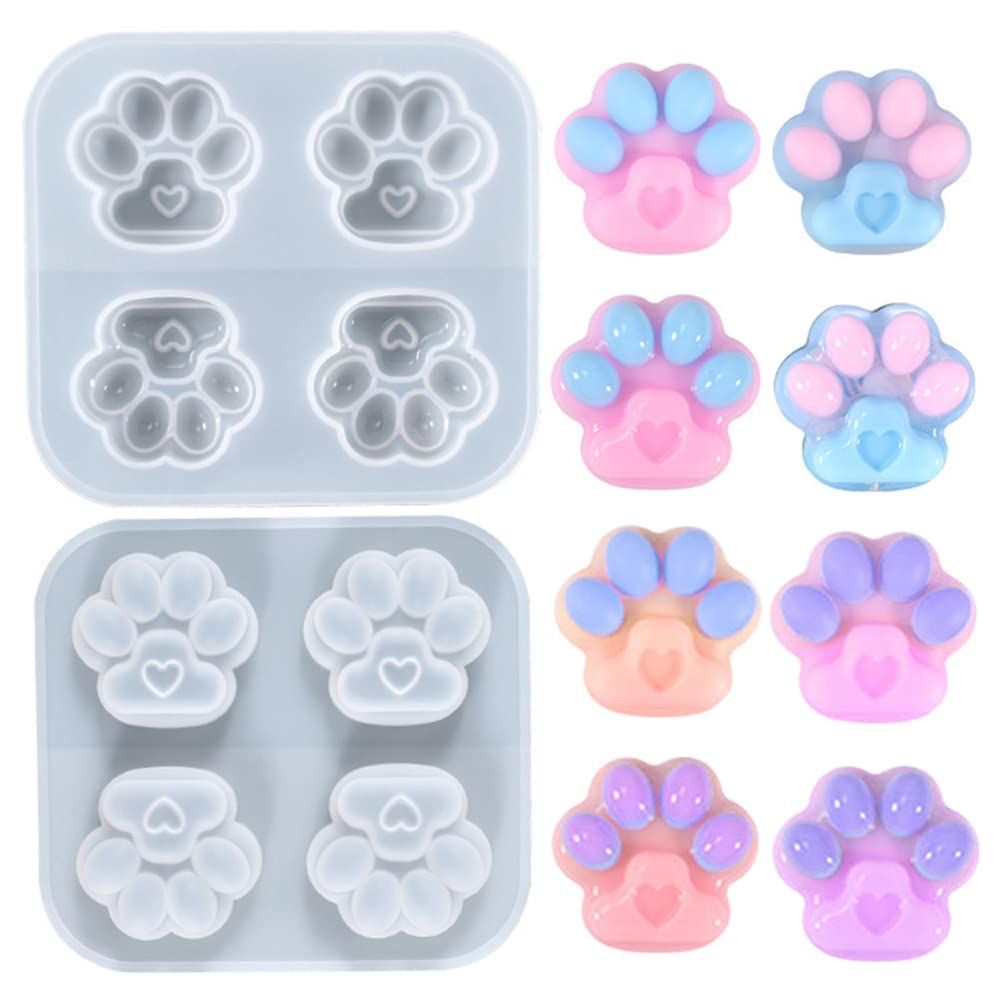Pack of 2 Cat Paws Shape Epoxy Mold view 5
