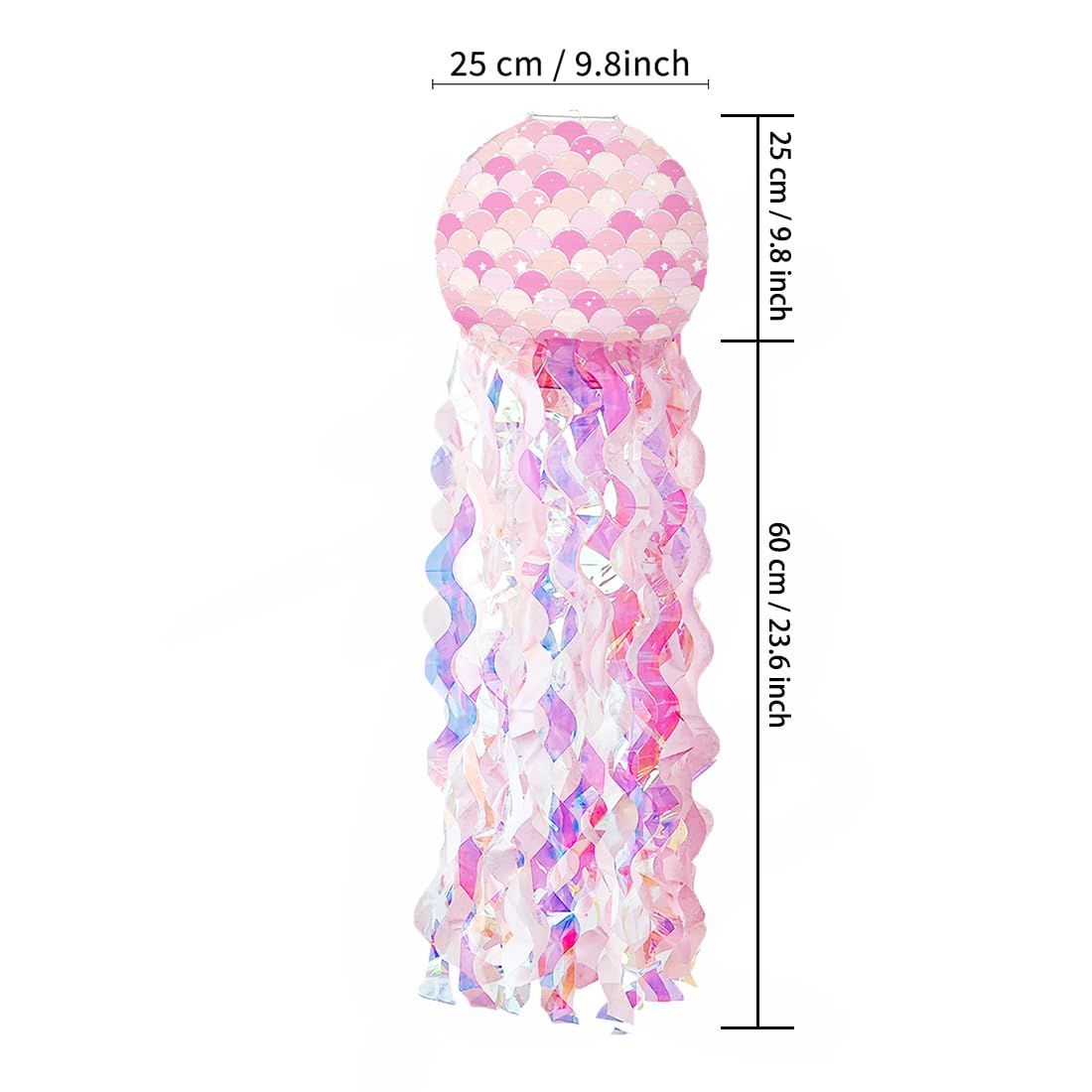 4 Pcs Hanging Jelly Fish Paper Lanterns view 2