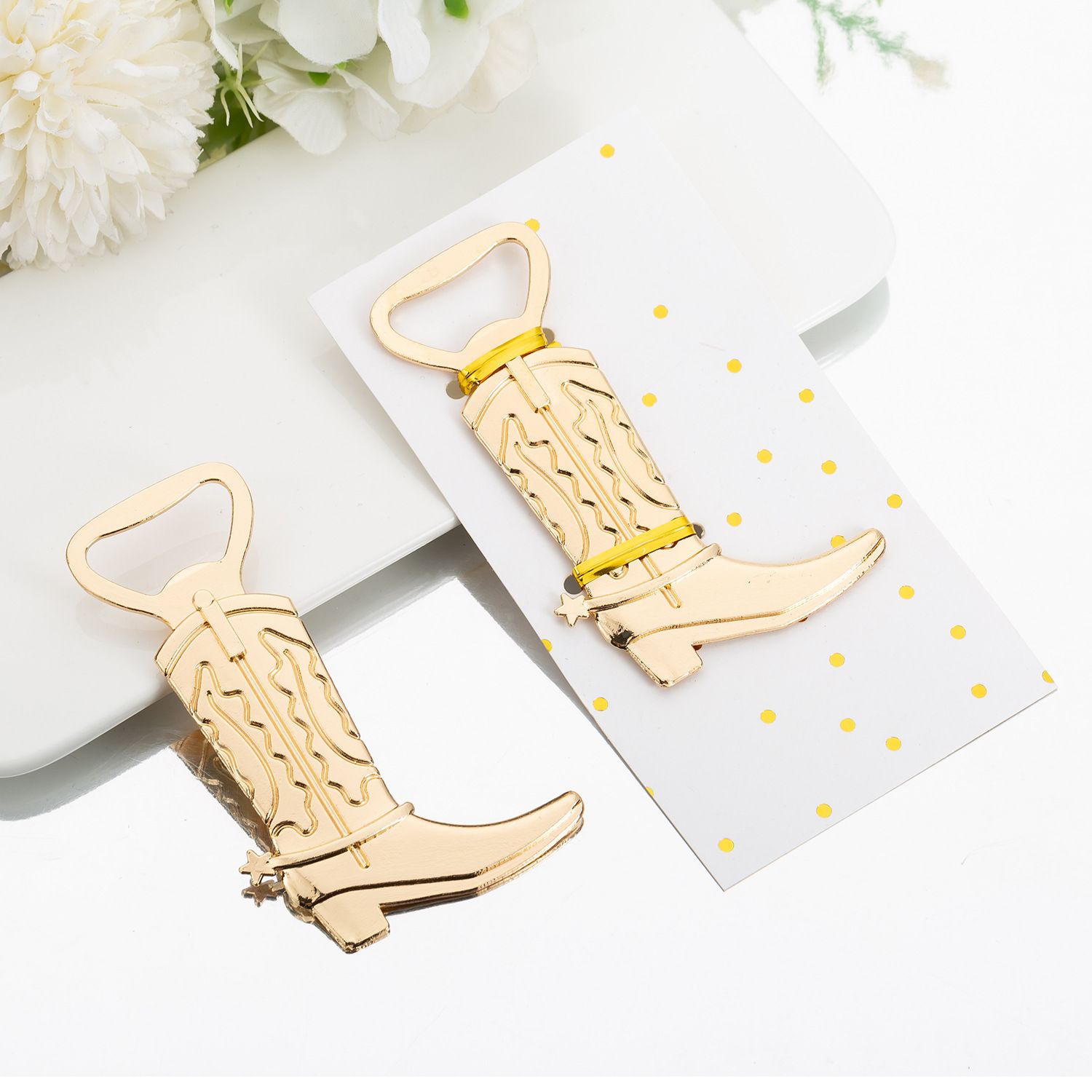 2 PCS Cowboy Boots Bottle Openers for Favors，Gifts，Decorations or Souvenirs to view 4