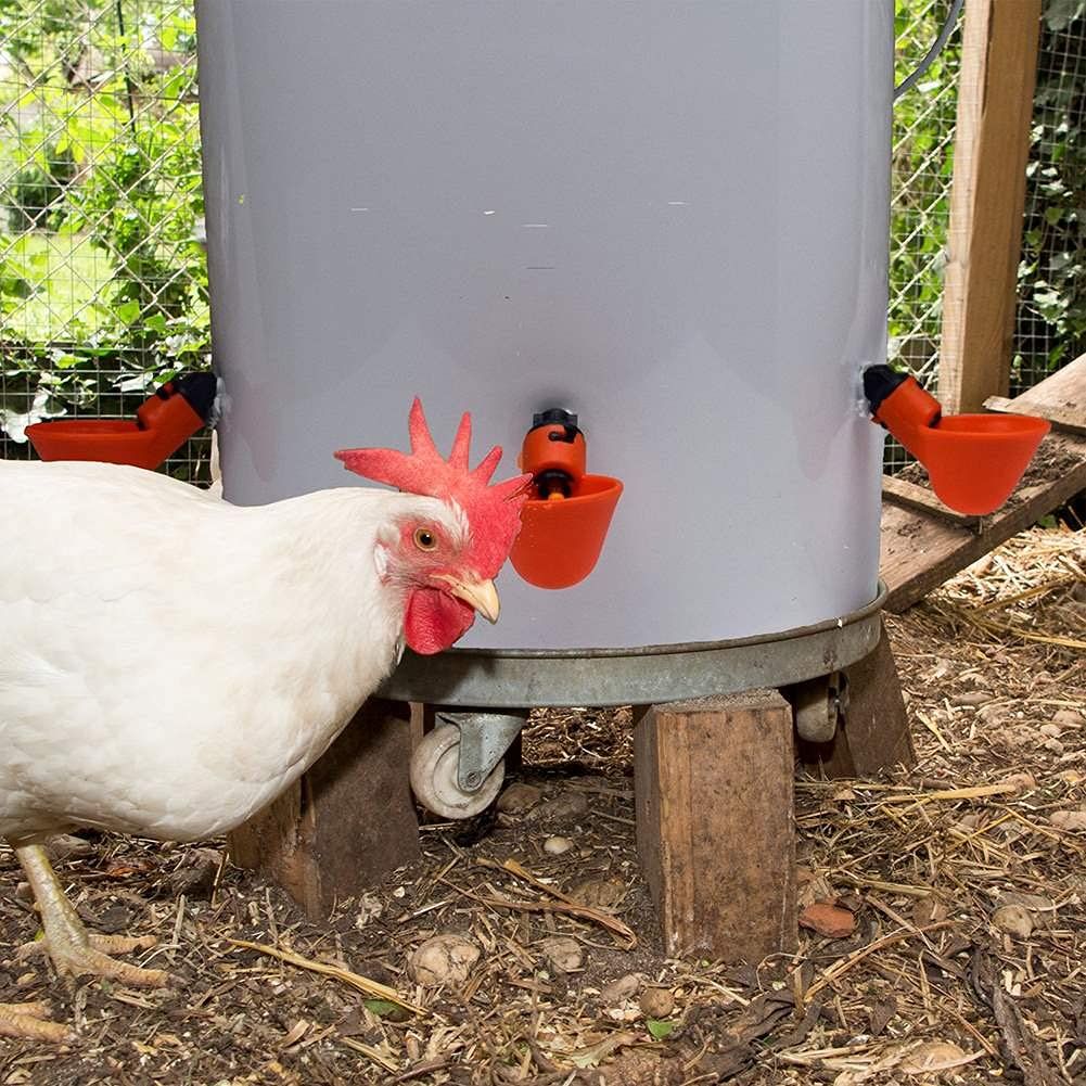 12pcs Chicken Waterer - Poultry Waterer Chicken Water Cups Automatic Nipple view 3