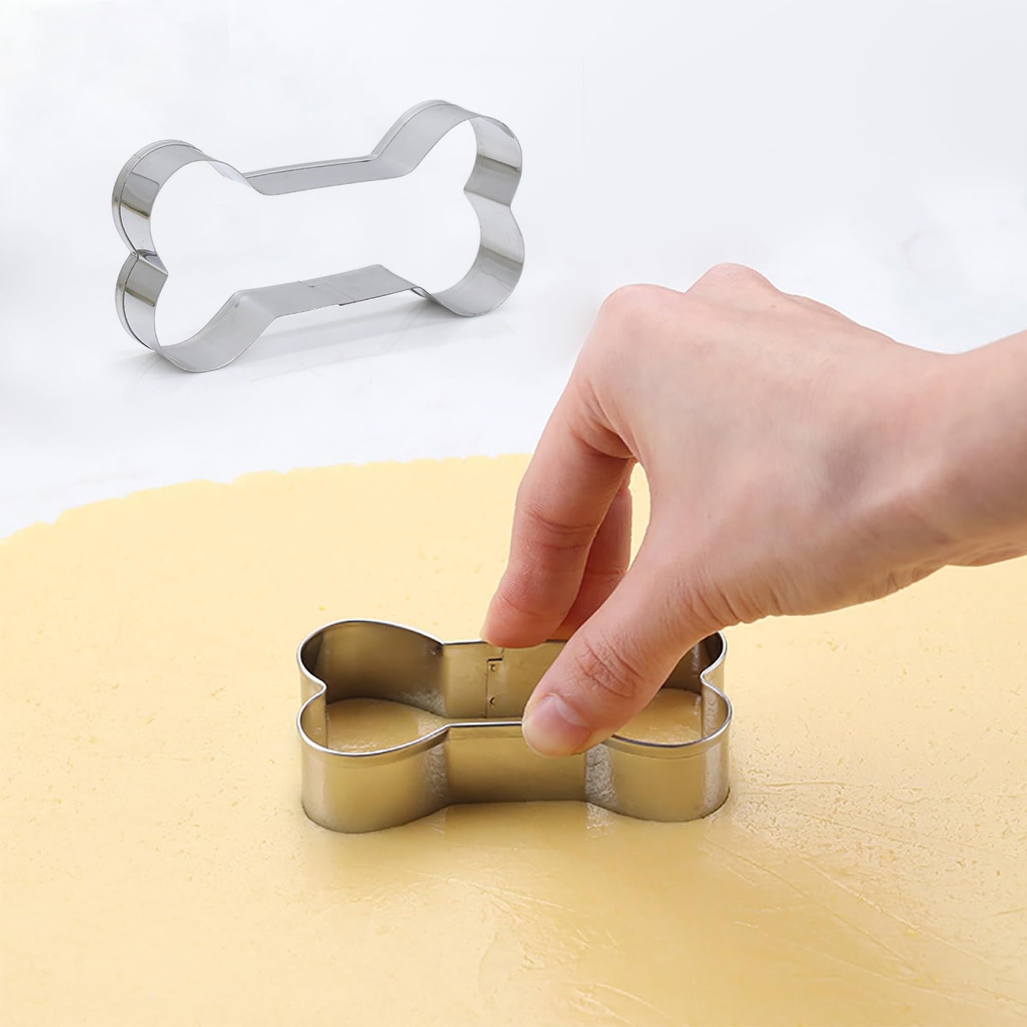 Dog Bone Cookie Cutter,Stainless Steel Dog Bone Shapes Cutter,Metal Dog Treat view 2