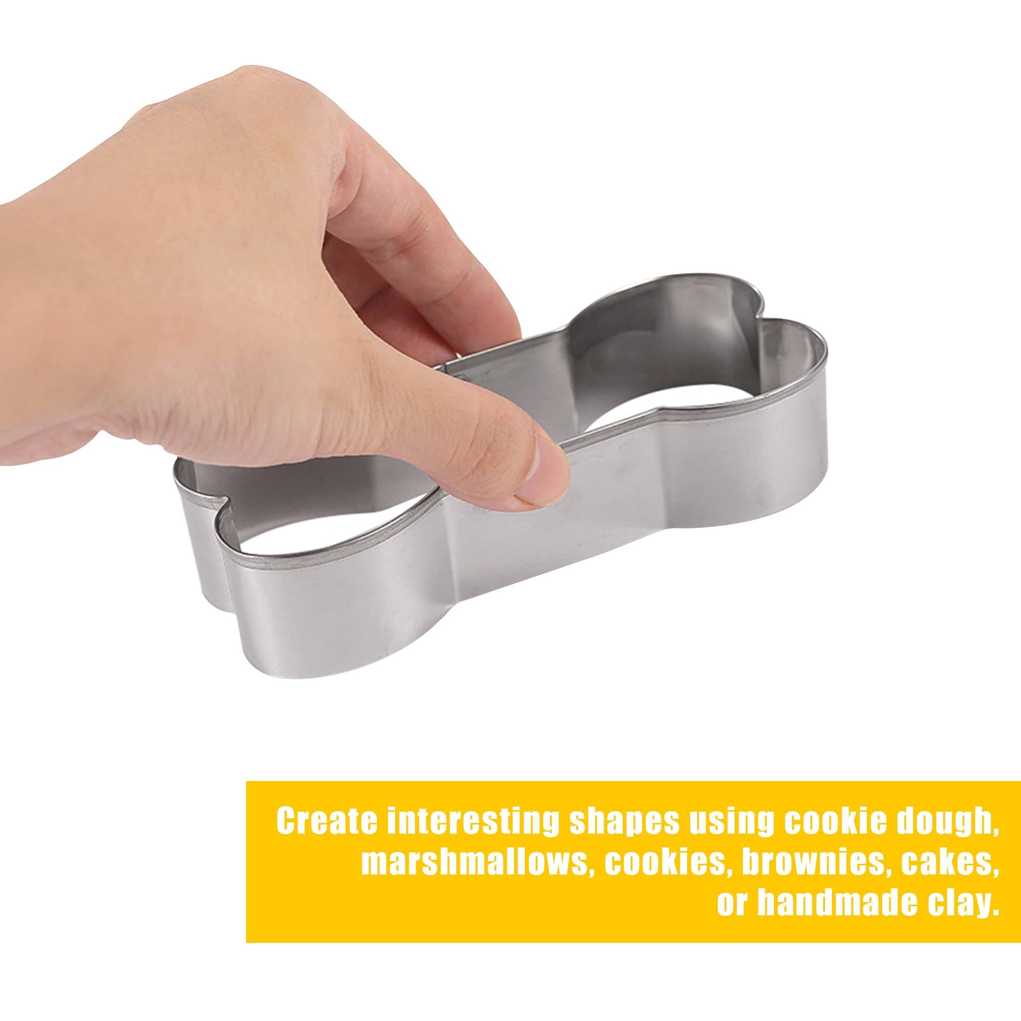 Dog Bone Cookie Cutter,Stainless Steel Dog Bone Shapes Cutter,Metal Dog Treat view 5