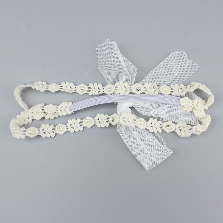 Newborn Infant Toddler Soft Stretchy Hair Band for Baby Shower Baptism Wedding view 3