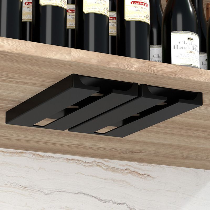 2pcs Wine Glass Holder Under Shelf or Cabinet Punch-free Wine Glass Rack view 2