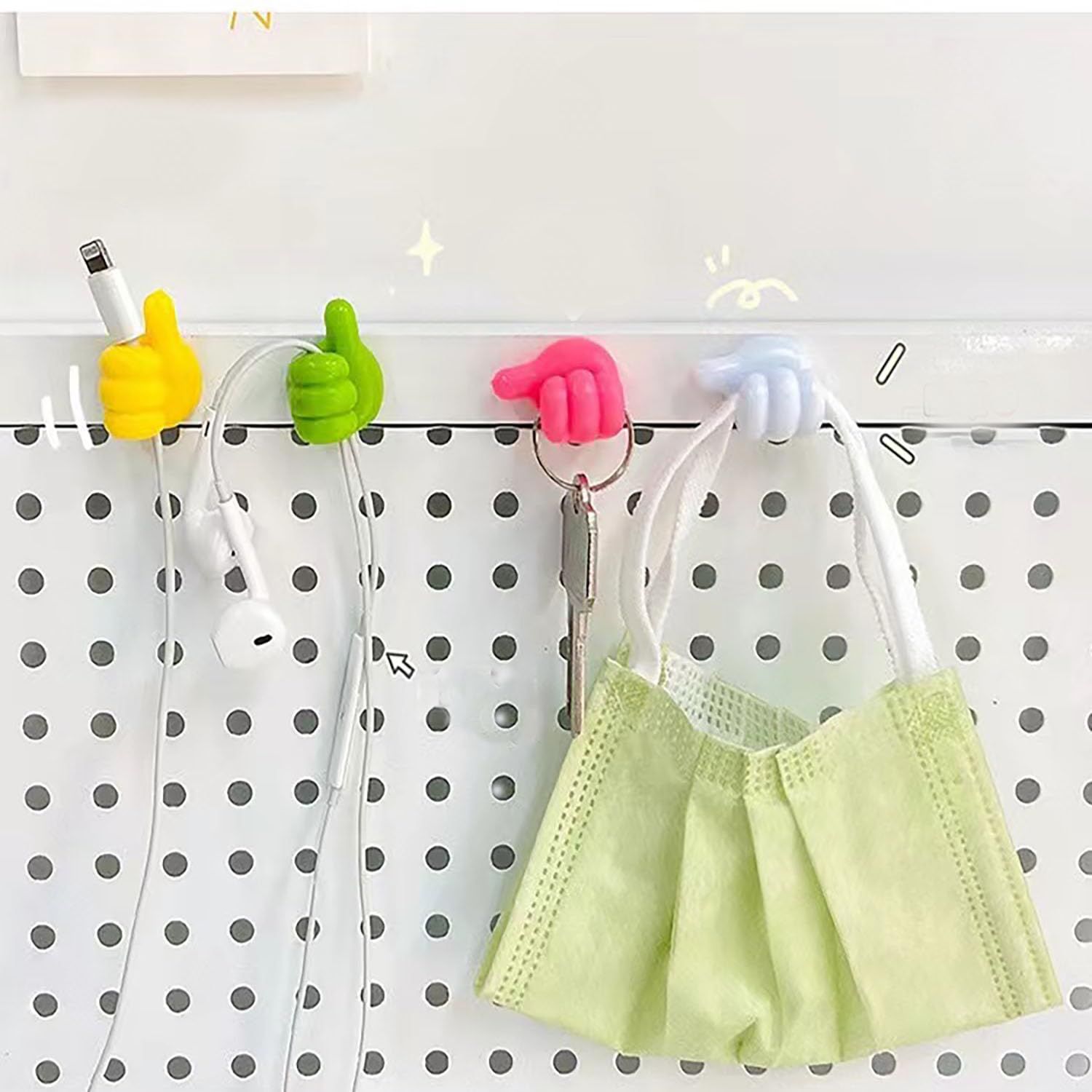5pcs Creative Silicone Thumb Wall Hook view 3