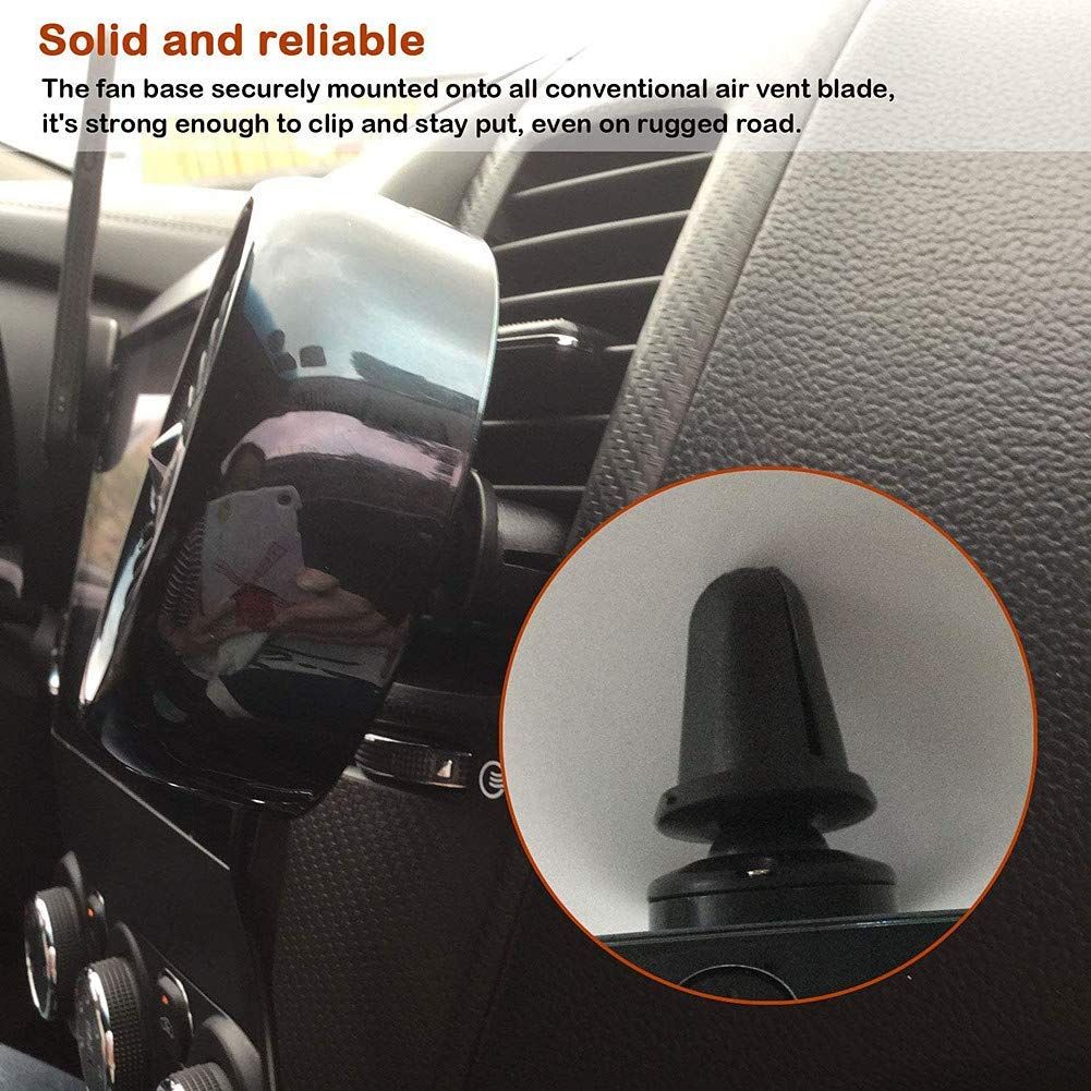 Mini Fan for Car Air Vent Mount Fan with LED Light ABS Fan Sticker Mount Car view 4