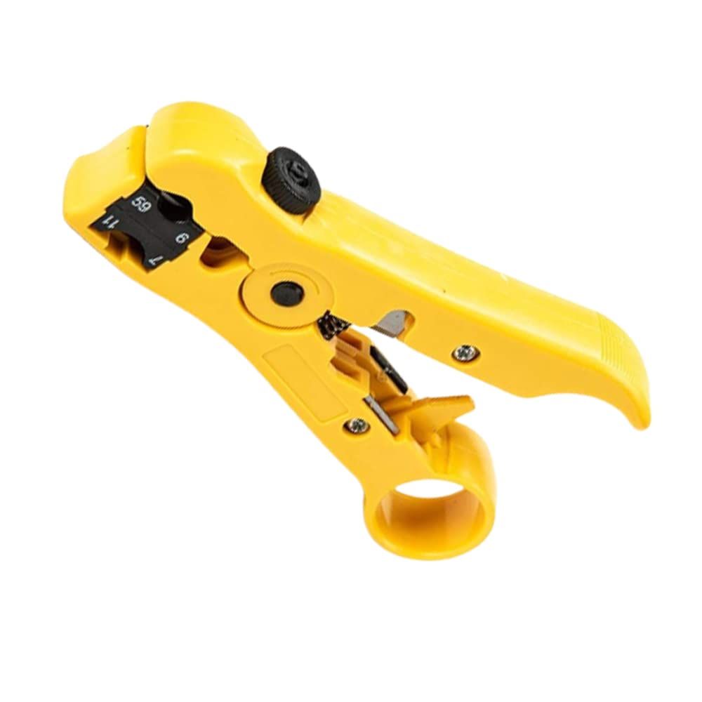 Multi functional coaxial cable stripping machine with adjustable stripping tool