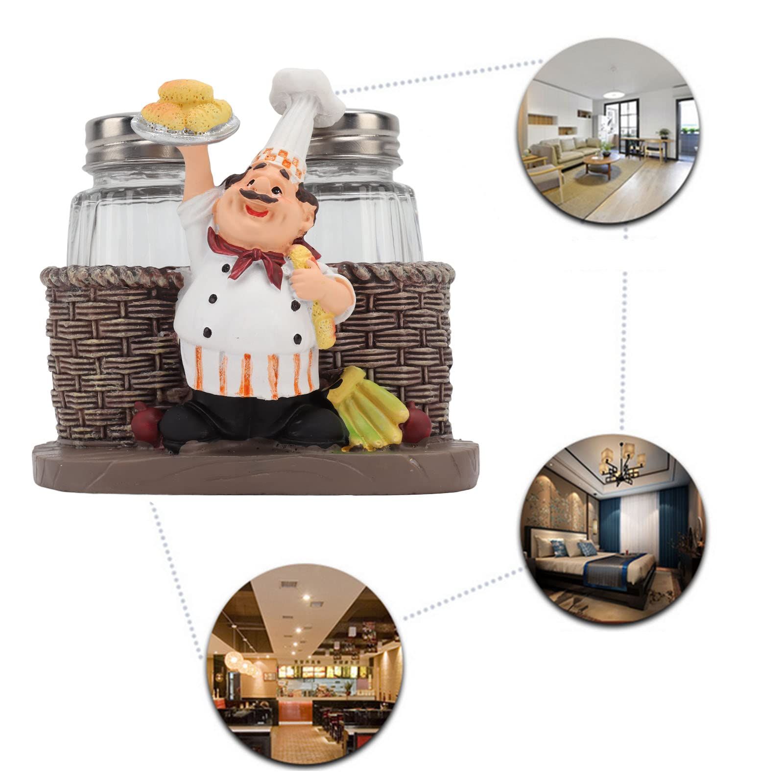 Chef Stature Holder, Salt and Pepper Shaker Sets Statue Bottle Holder view 3
