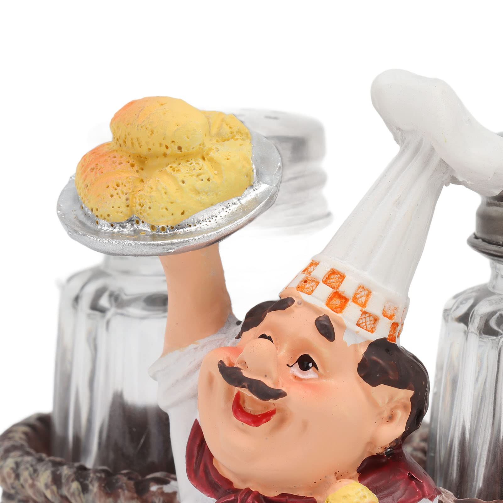 Chef Stature Holder, Salt and Pepper Shaker Sets Statue Bottle Holder view 5