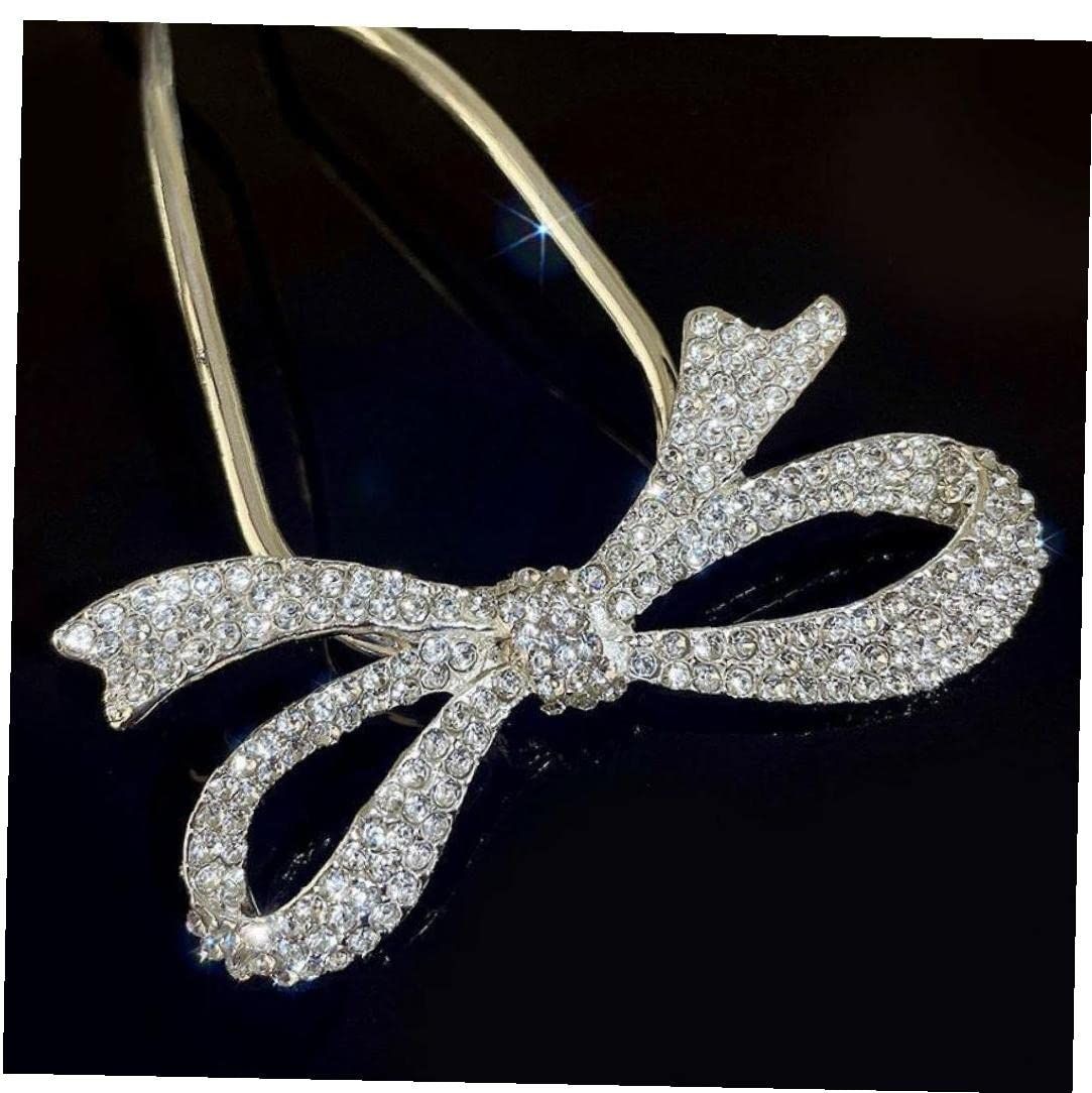 Bow Hairpin Rhinestone Barrettes Hair Jewels for Women Vintage Hair view 2