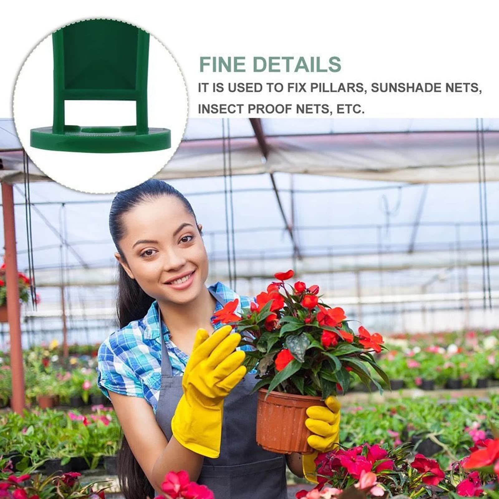 Load Bearing Modern Style Greenhouse Plant Clips Hook Plastic Greenhouse view 4