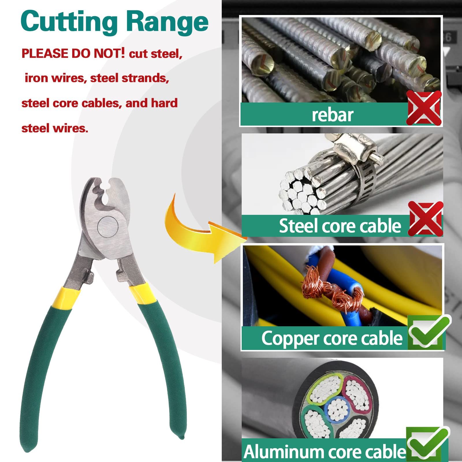Multi functional industrial high lever arc-shaped jaw wire cutting machine view 3