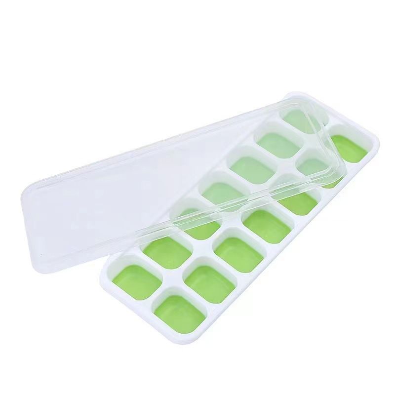 14 grid soft bottom silicone ice tray mold ice box DIY homemade ice cream ice