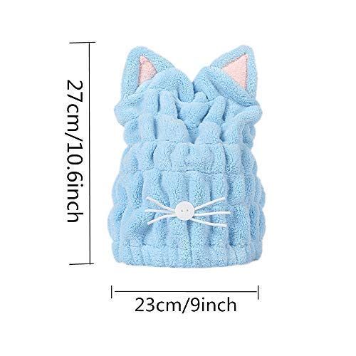 2Pcs Ultra Absorbent Hair Quick Drying Towel Microfiber Hair Dry Wrap Turban view 3