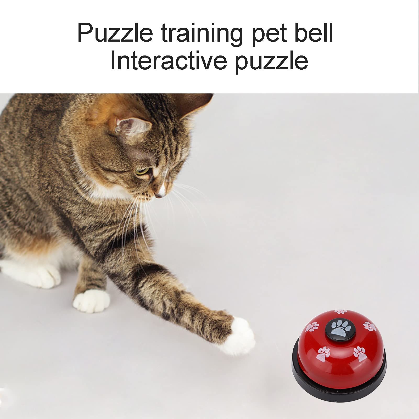 Dog Cat Bells Toys to Ring to Go Outside Cat Communication Device Paw Print view 2