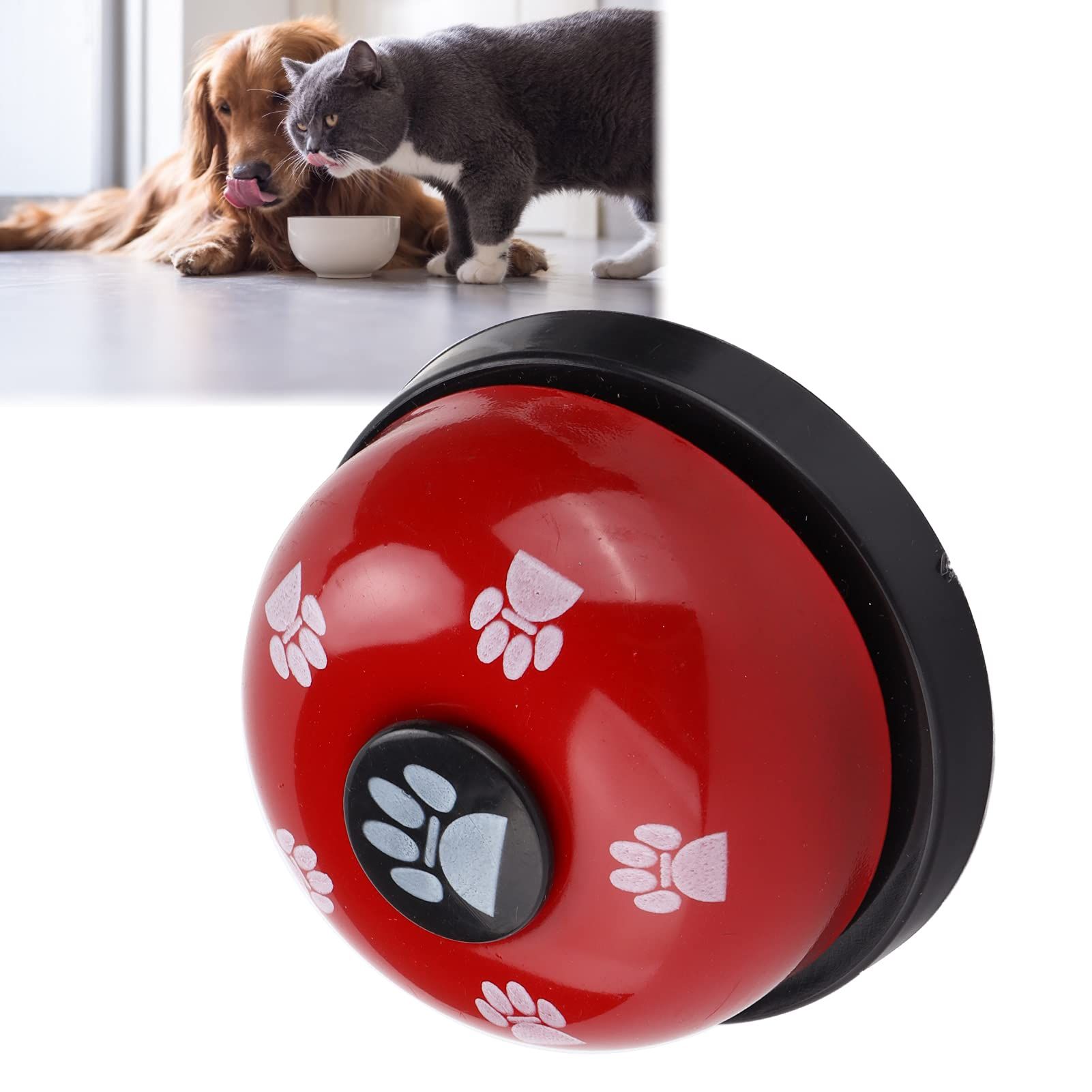Dog Cat Bells Toys to Ring to Go Outside Cat Communication Device Paw Print view 3
