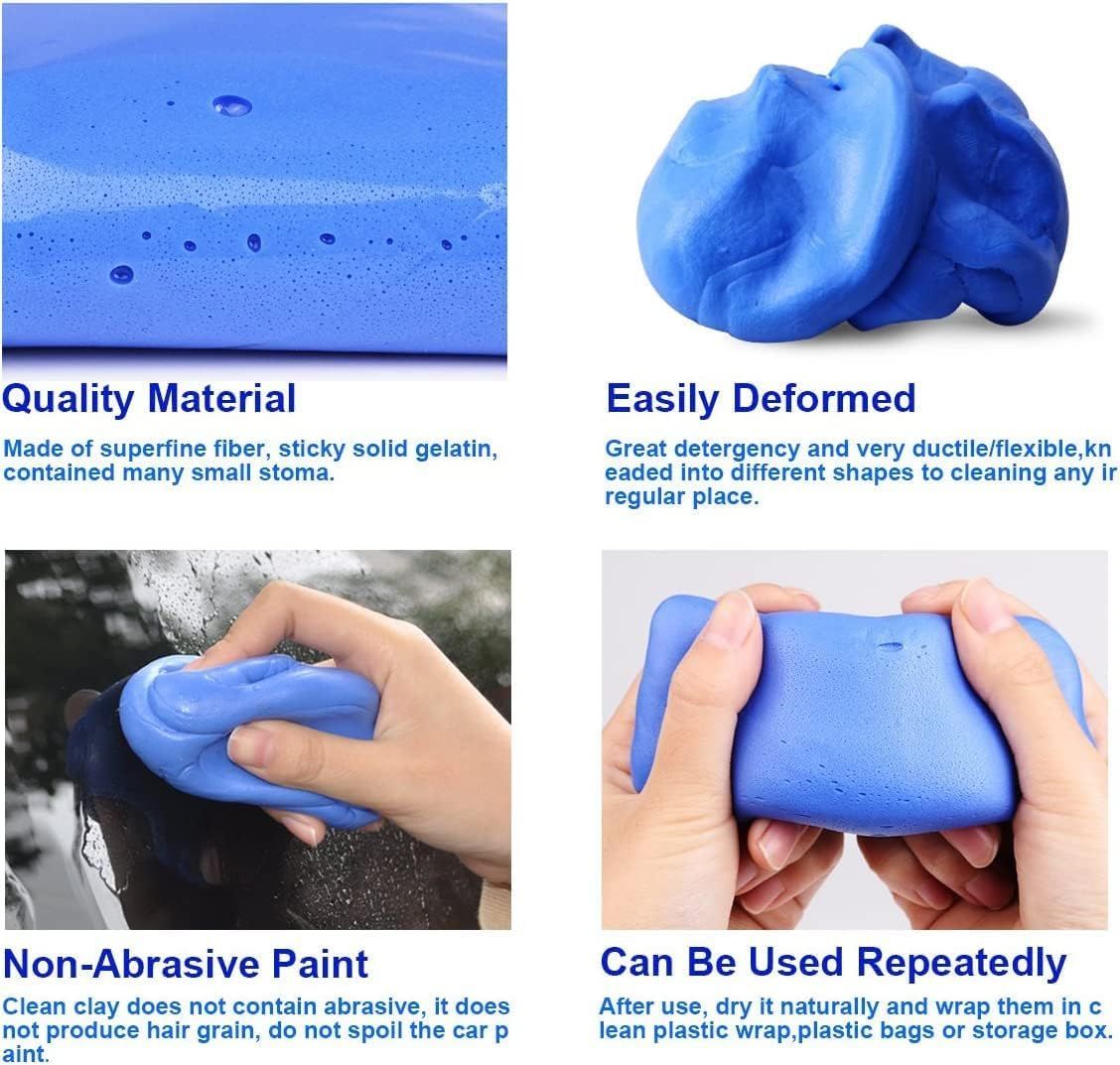 Car Clay Bar, Detailing Clay Bar 2PCS Auto Magic Clay Bar Cleaner for Car Wash view 3