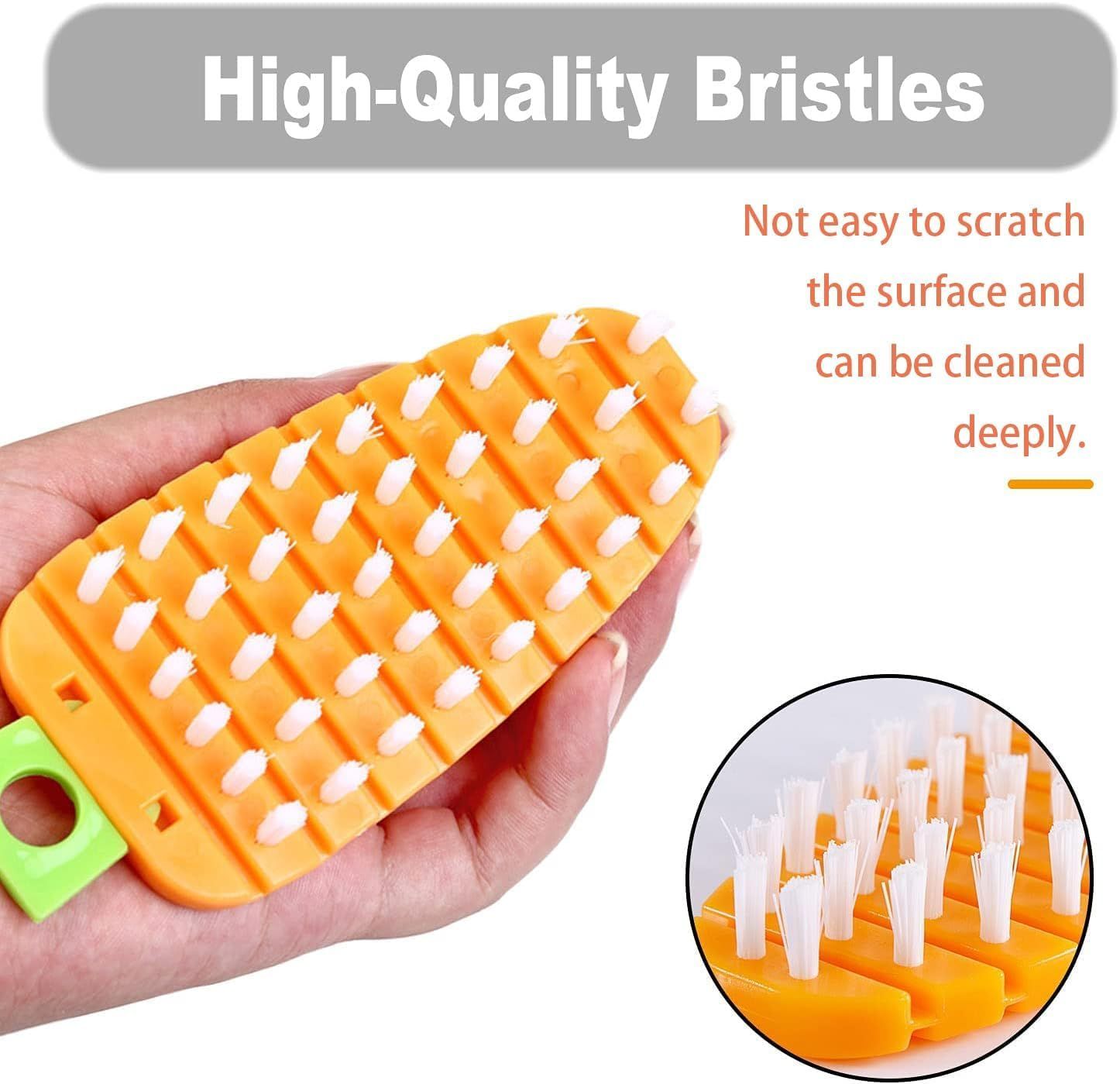 2Pcs Vegetable Brush,Multiple Segments are Bendable Fruit Vegetable Cleaning view 3