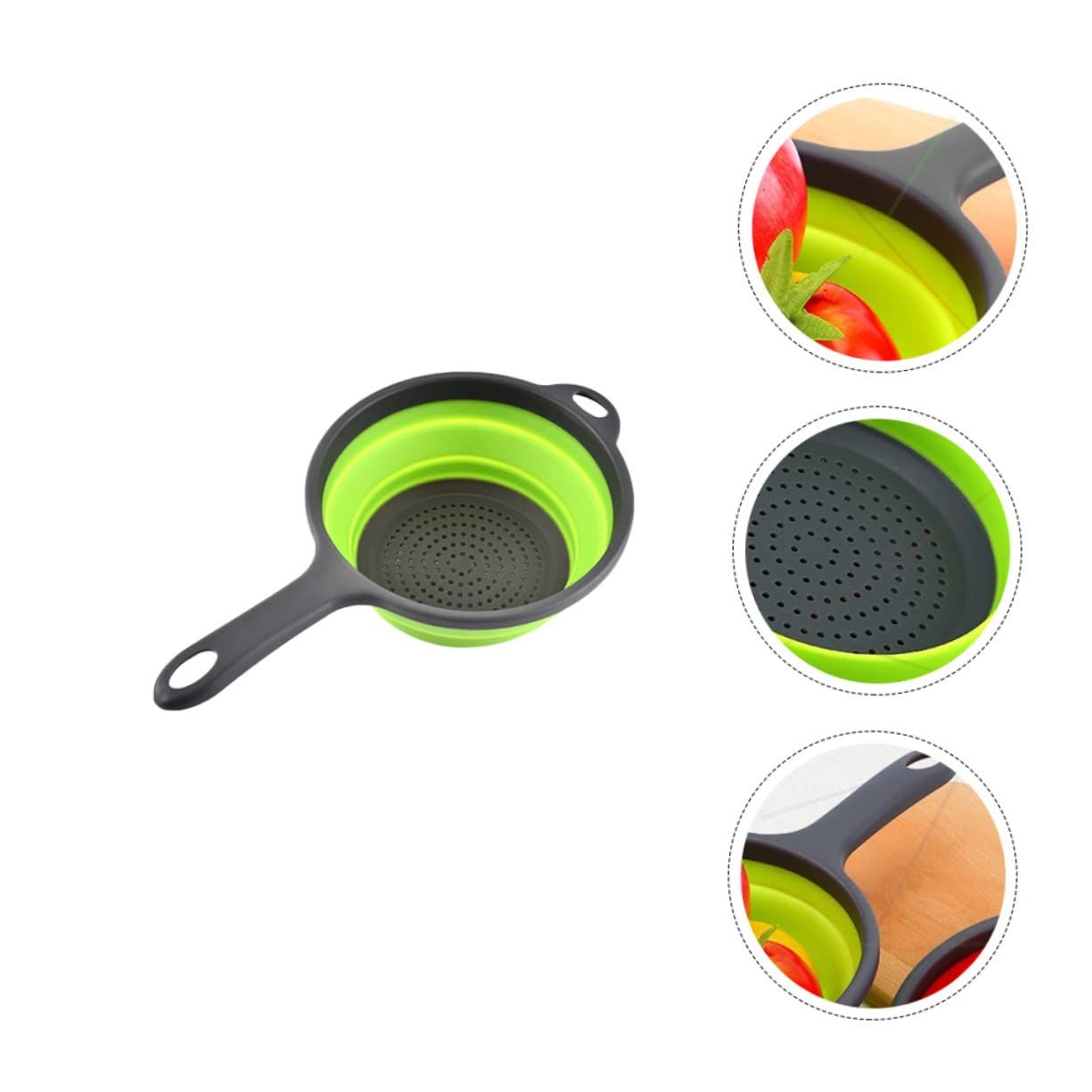 1pc Collapsible Drainer Basket Collapsible Colander Plastic Colander Fruit view 5