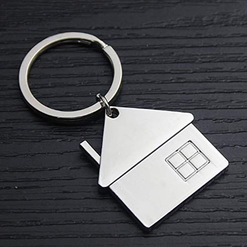 Cute Cartoon House with Window keychain Mental Keyring for Men and Women Gift view 4