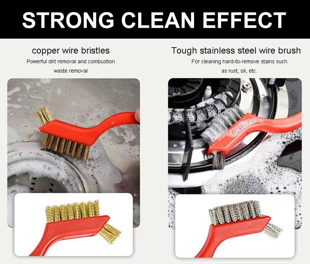 3 Pack Small Wire Brush Brass Wire Brush view 2