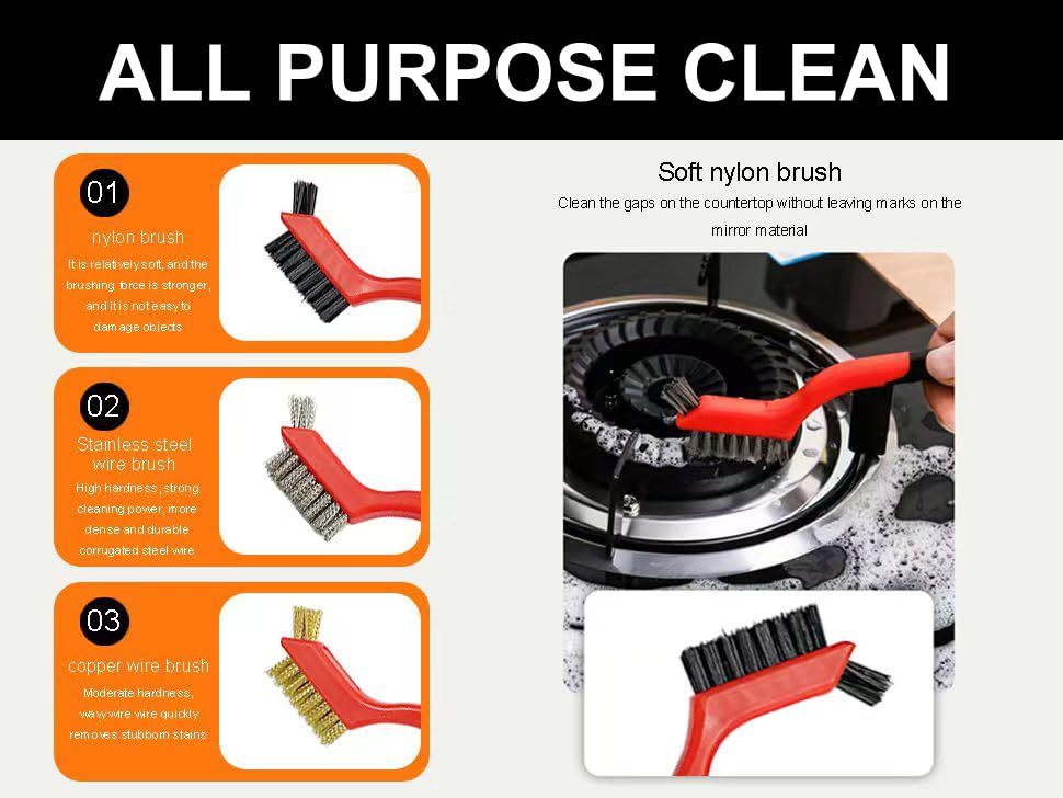 3 Pack Small Wire Brush Brass Wire Brush view 3