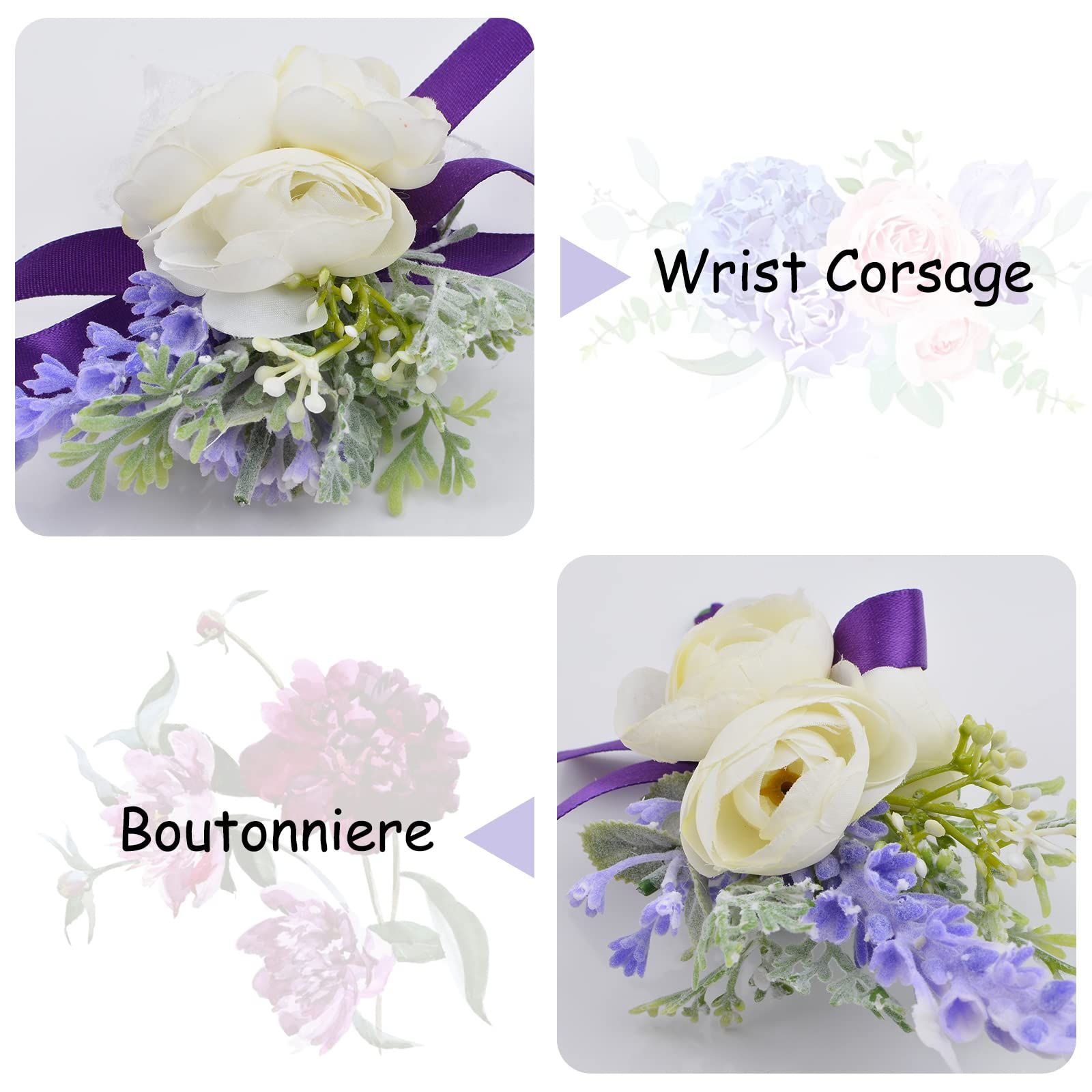 1 Set Wrist Corsage Flower view 2