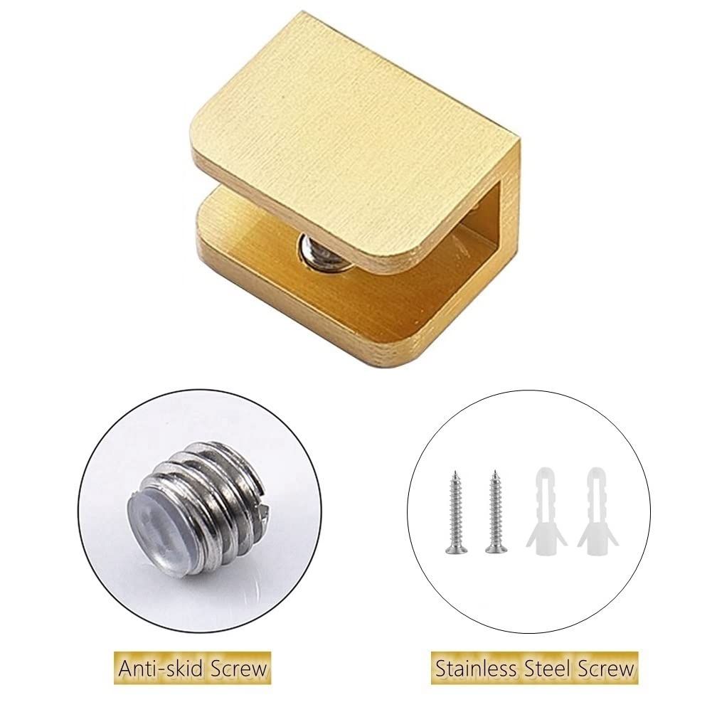 Pack of 4 Brass Glass Clamp view 4