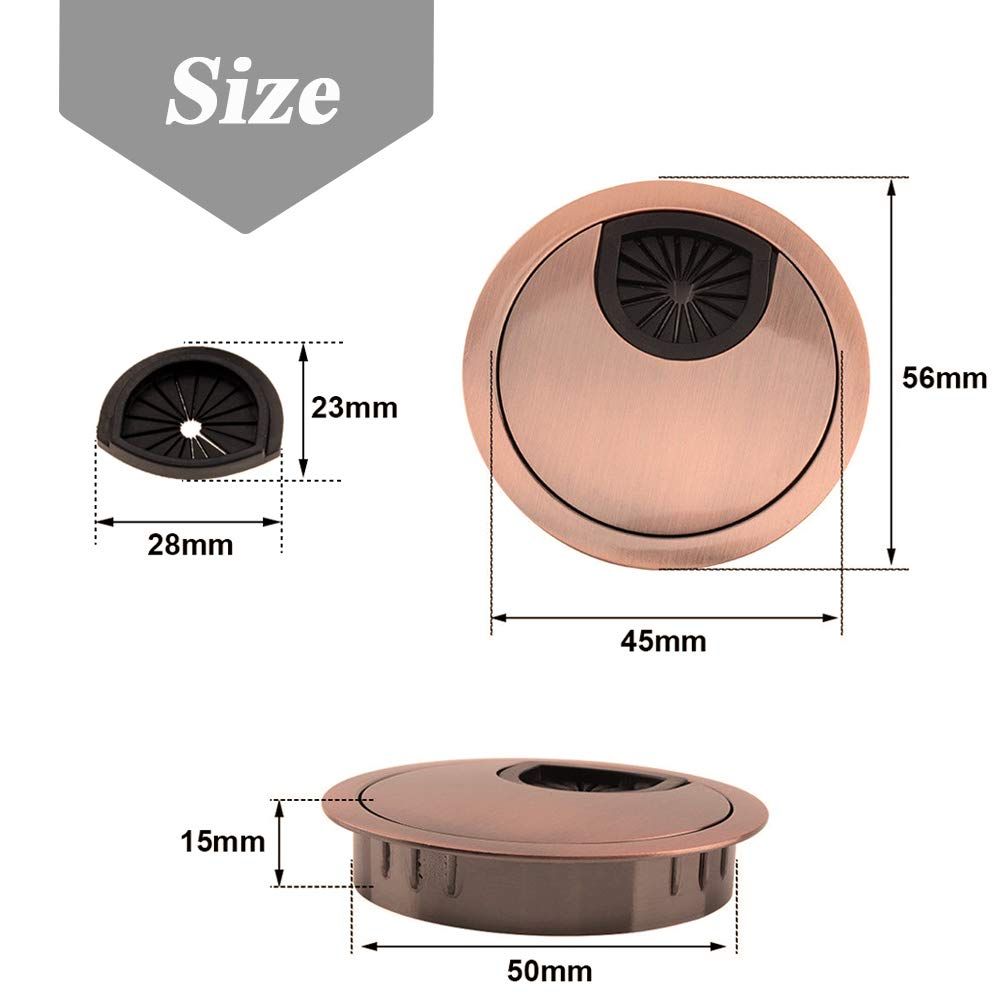 4 Pieces Desk Grommet Kit view 3