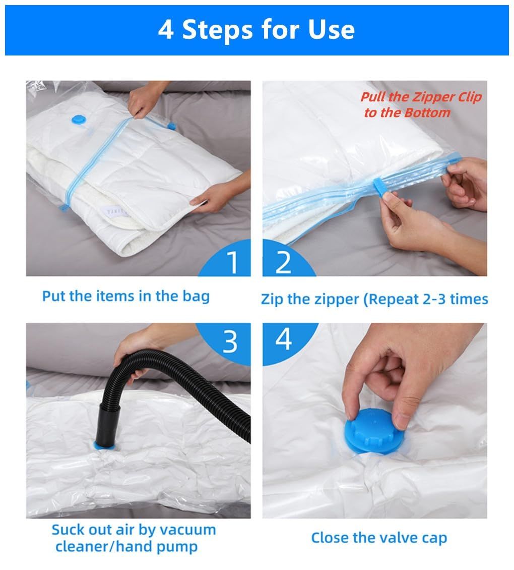 2 pcs Vacuum Storage Bags Space Saver Bags Vacuum Seal Bags Compression Bags view 3