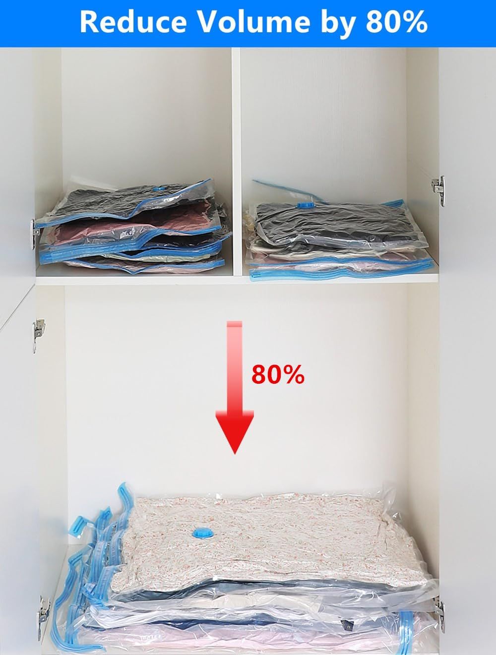 2 pcs Vacuum Storage Bags Space Saver Bags Vacuum Seal Bags Compression Bags view 4