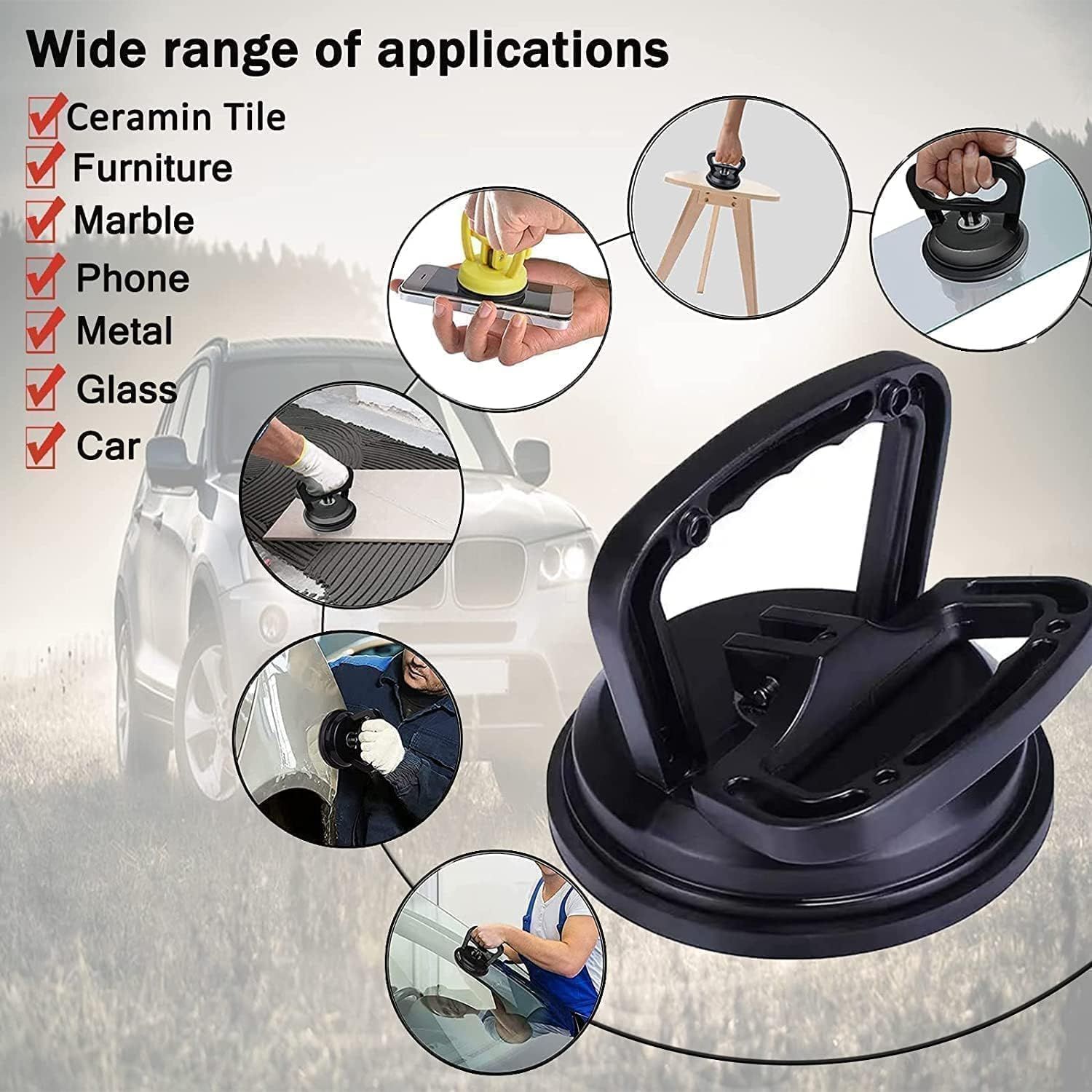 Suction Cup - Dent Puller - Precision Dent Remover for Car Repair/Heavy Duty view 4