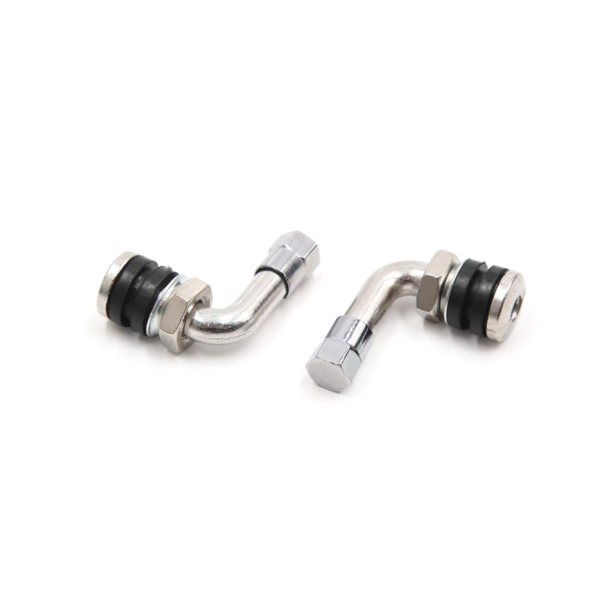 4Pcs Tyre Valve Stem, 90 Degree Angled Bolt-in Valve Stems for Car Motorcycle view 3