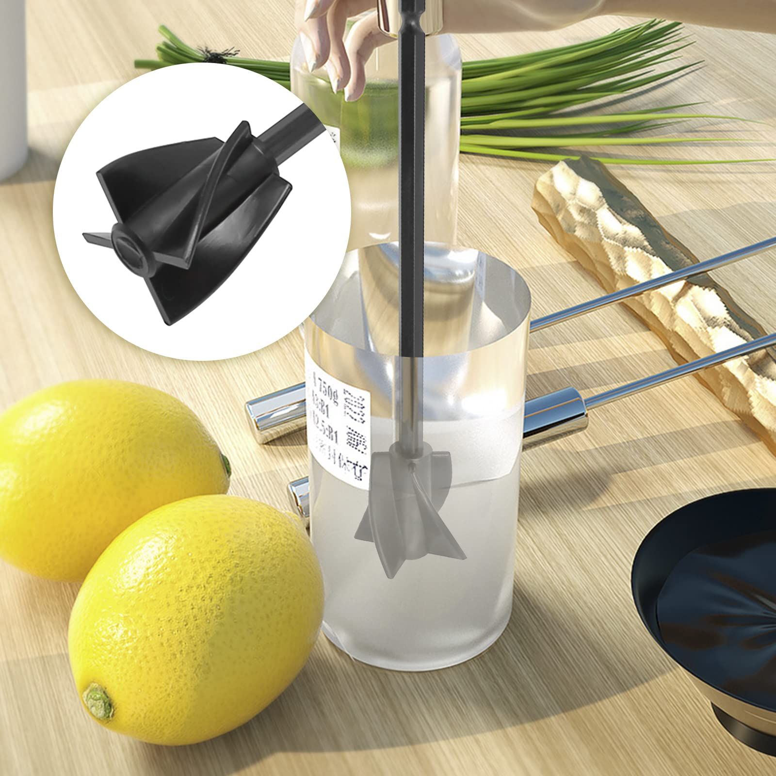 4 Pcs Epoxy Mixer Attachment for Drill to Mix Epoxy Resin Paint Ceramic Glaze view 4