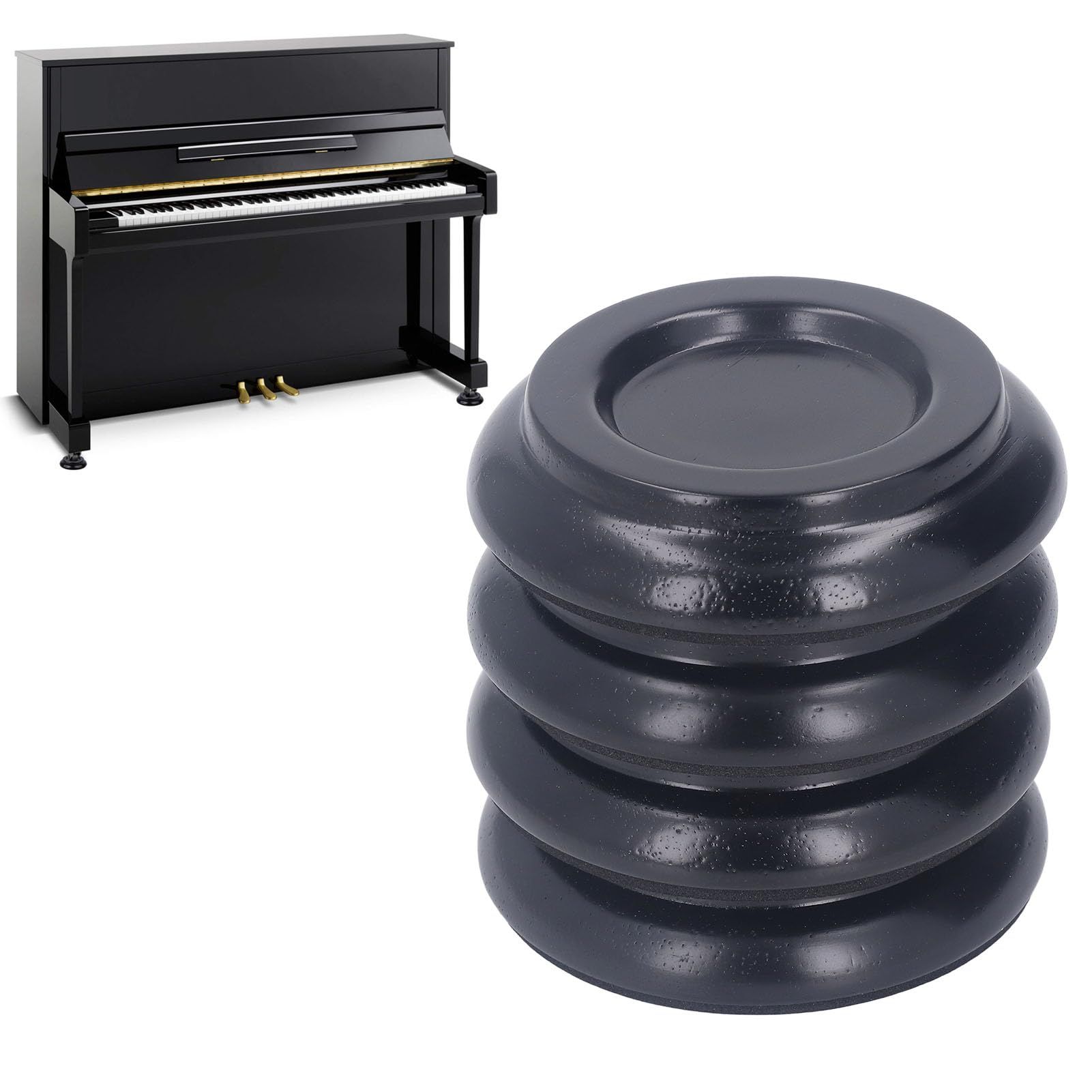 4PCS Beechwood Piano Caster Cups view 5