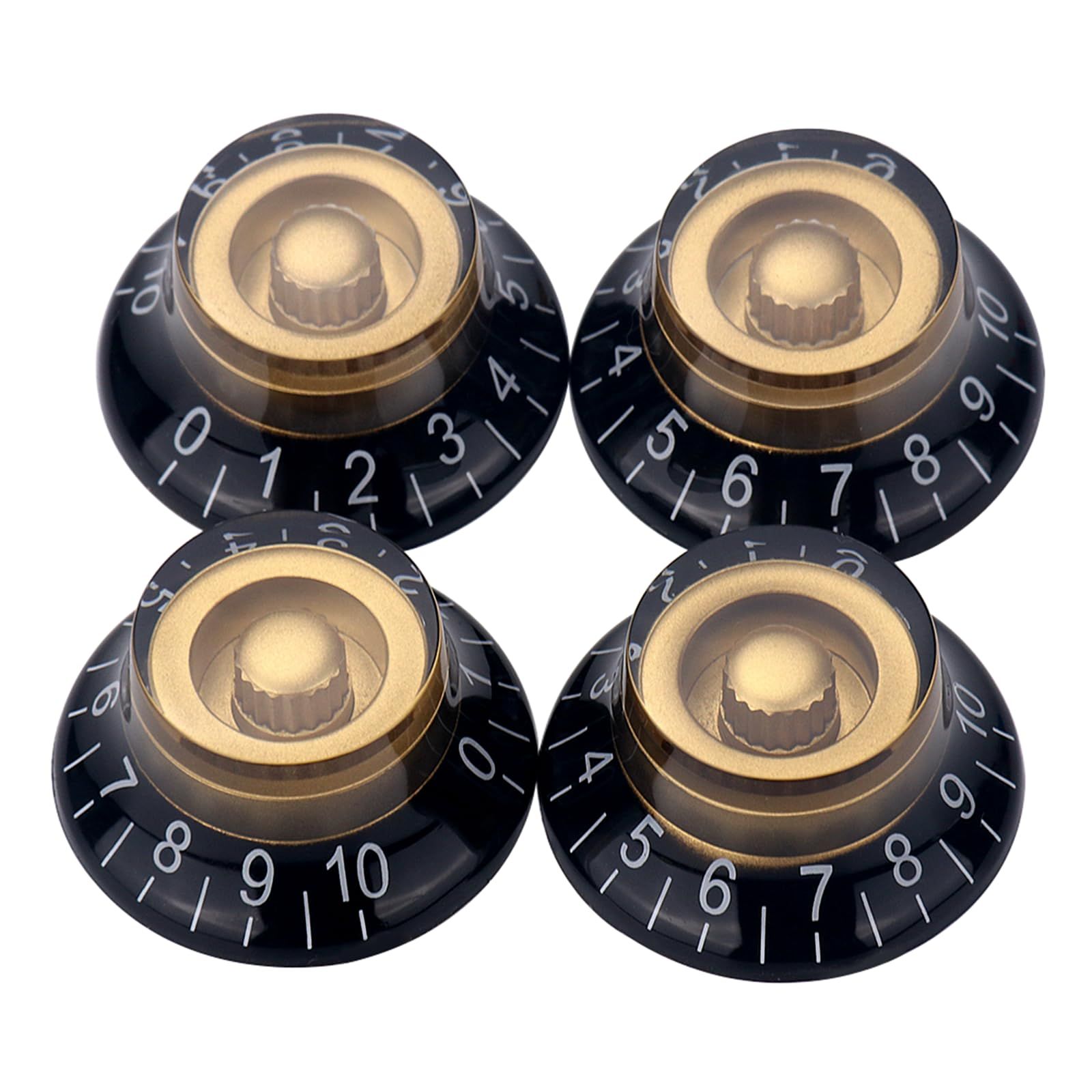4Pcs Guitar Knobs, Top Hat Bell Style Rotary Knobs,Electric Guitar Bass Speed view 2