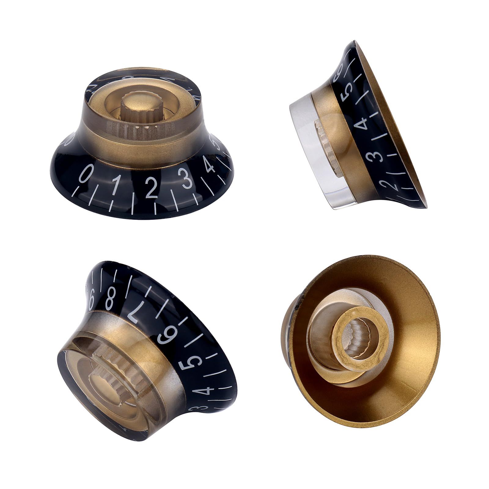 4Pcs Guitar Knobs, Top Hat Bell Style Rotary Knobs,Electric Guitar Bass Speed view 3