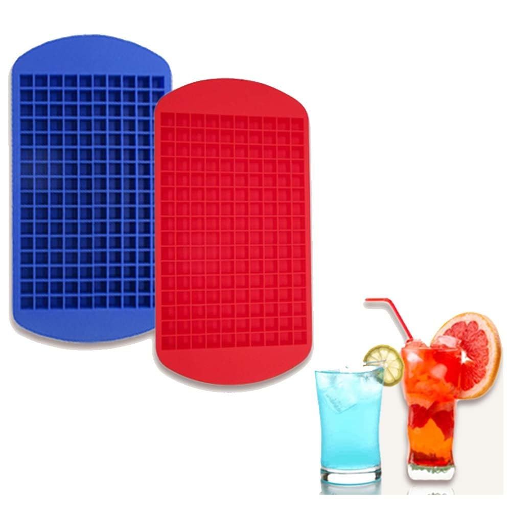 Tiny Cavity Silicone Ice Cube Tray 2 pack - Small Mold for Freezer
