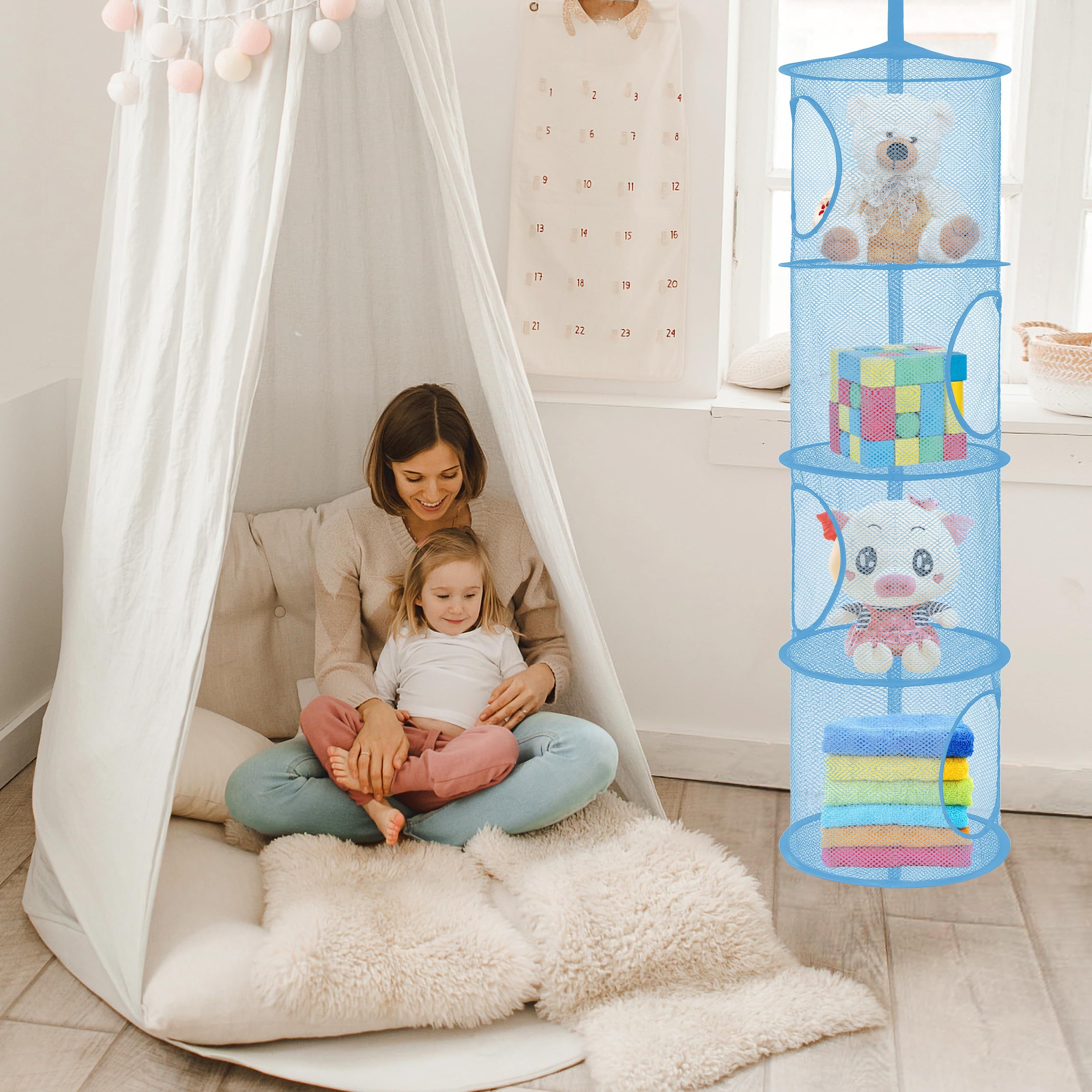 Foldable Hanging Storage Mesh Space Saver Bags Organizer view 2