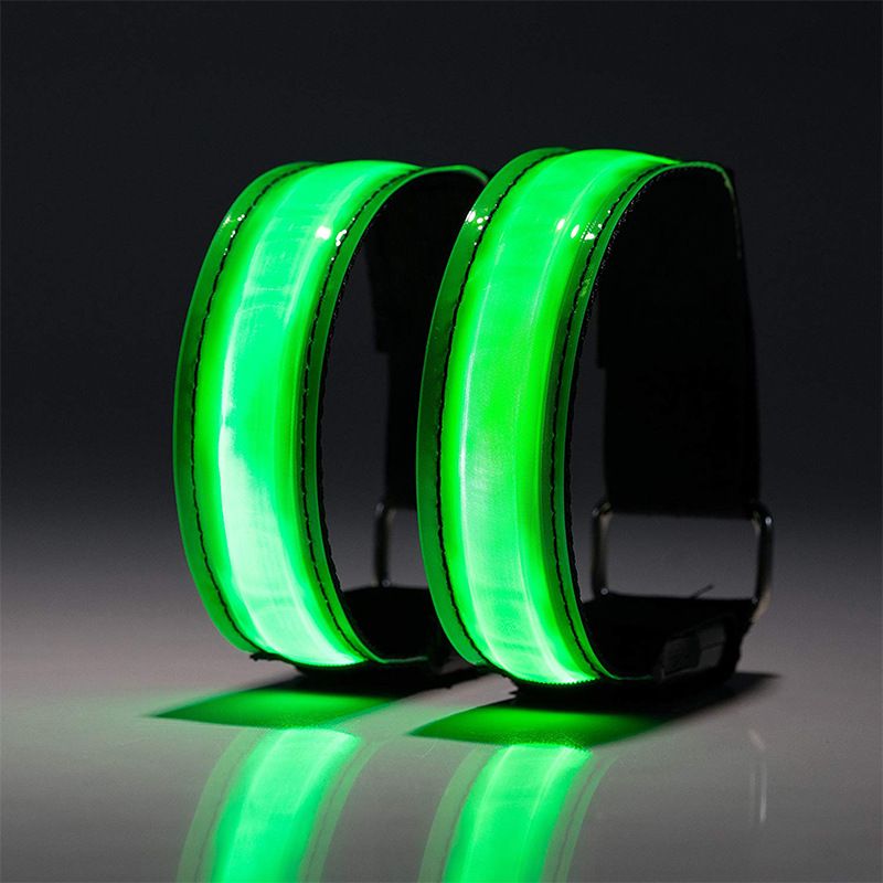 LED Armband, 4 Pack Reflective Strips Light Up Arm Bands, Safety Flashing view 2