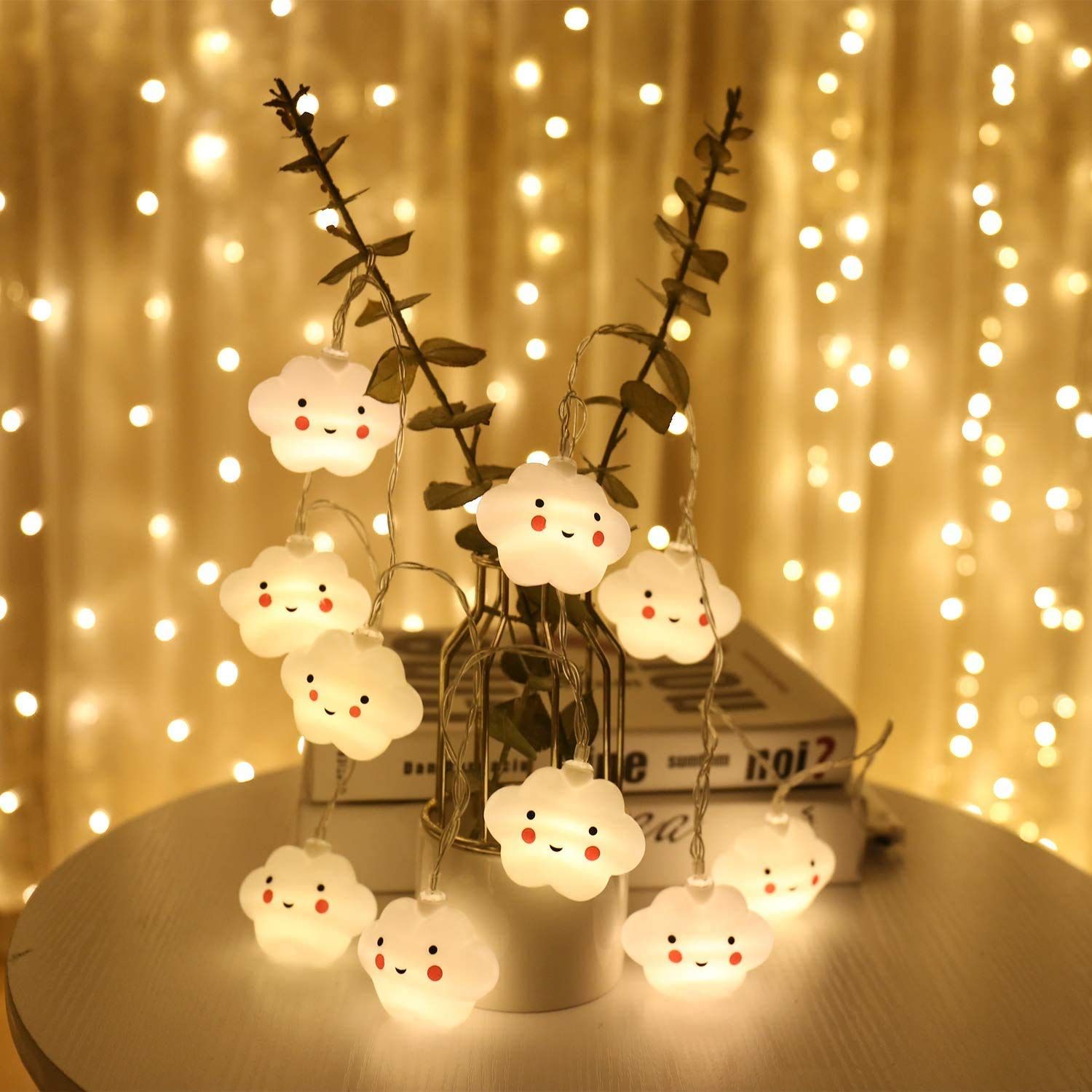 Baby Kids Cute Cloud with Face Shape Lamp Room Light Corridor Decor Small view 2