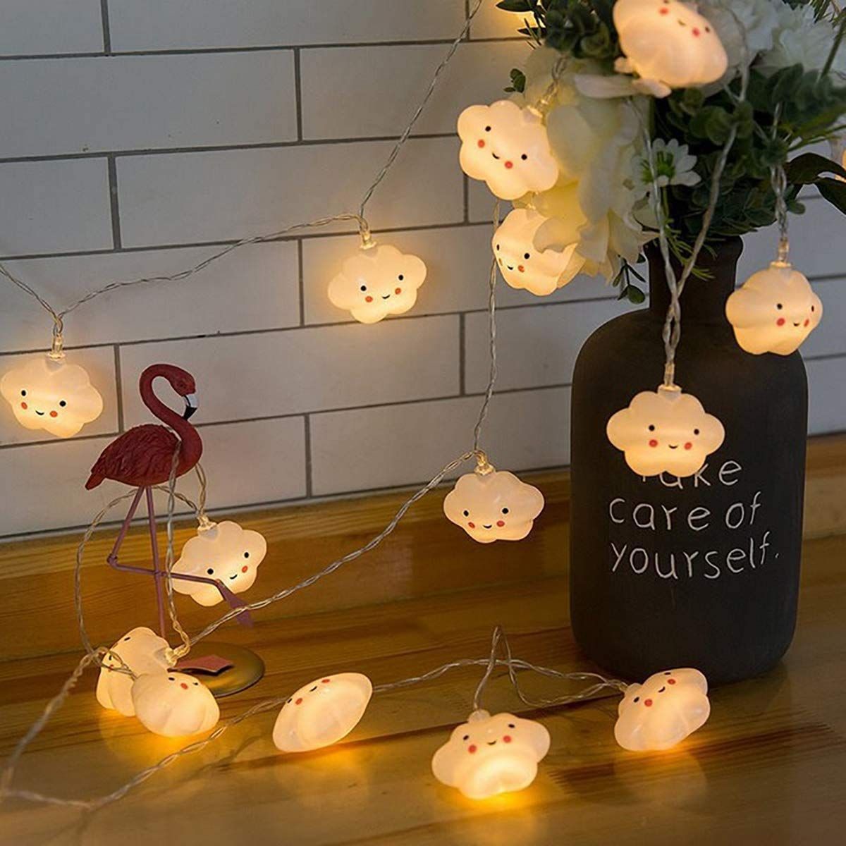 Baby Kids Cute Cloud with Face Shape Lamp Room Light Corridor Decor Small view 3