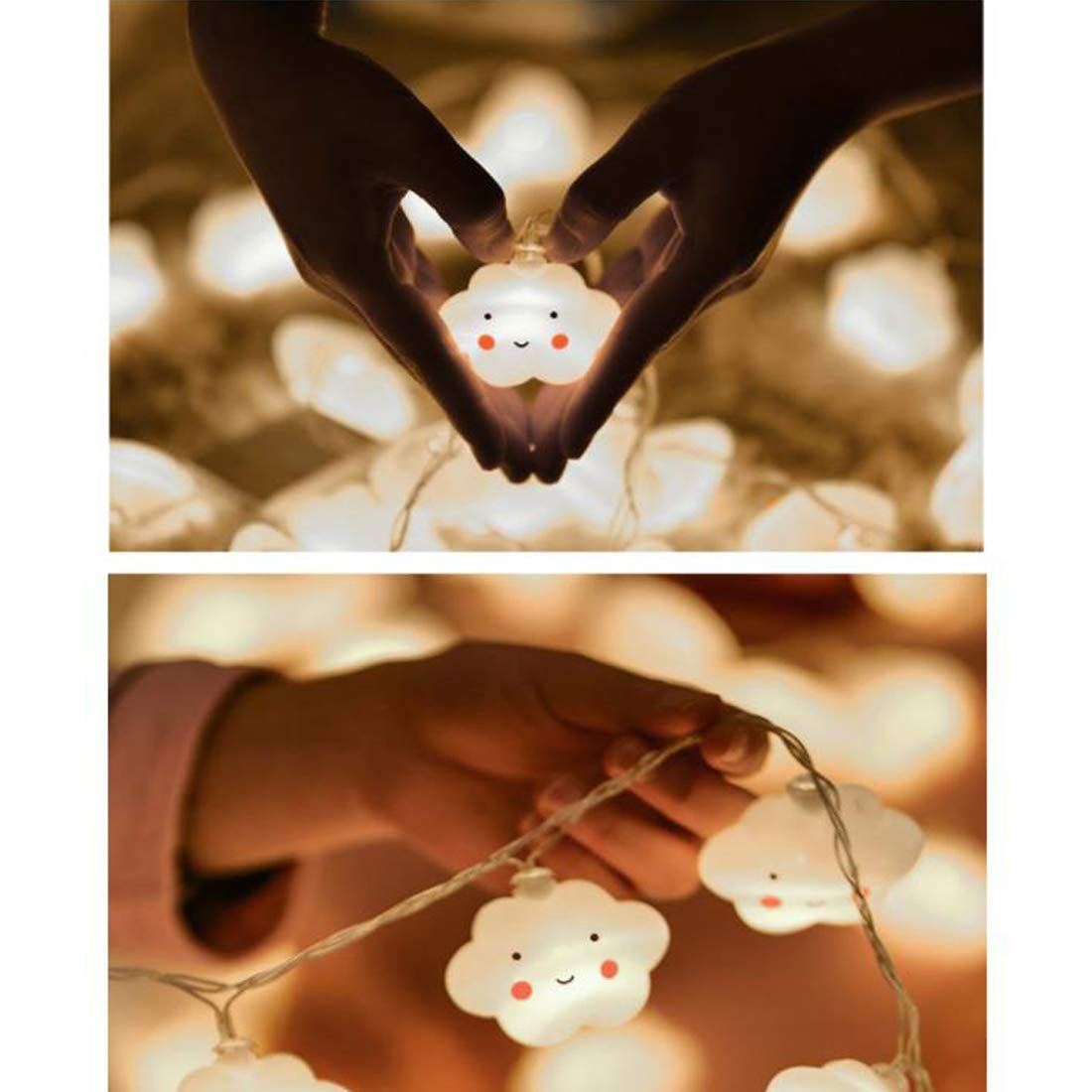 Baby Kids Cute Cloud with Face Shape Lamp Room Light Corridor Decor Small view 4