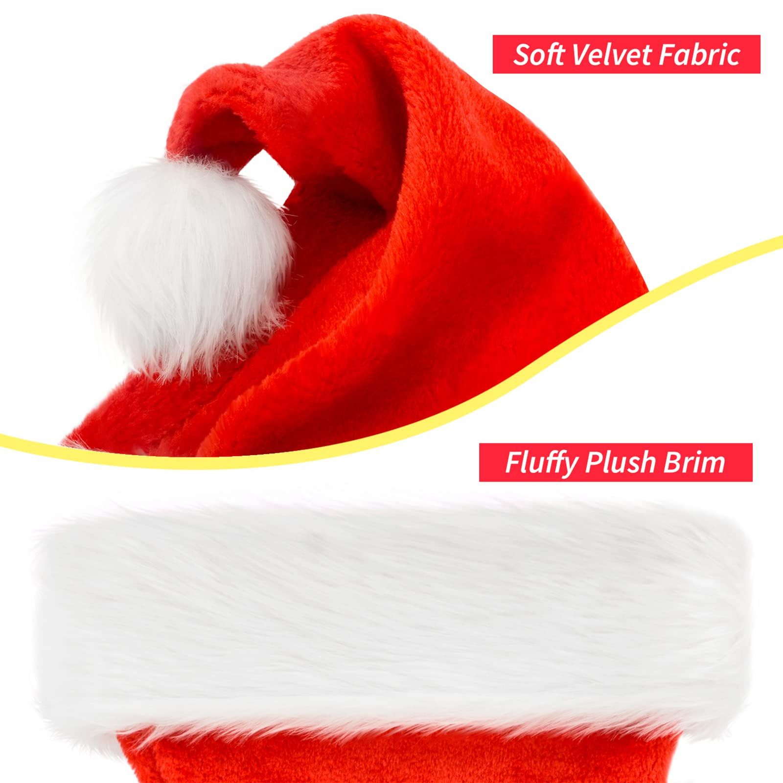 Santa Hat, Christmas Hat Holiday for Adults Unisex Velvet Comfort Extra view 2